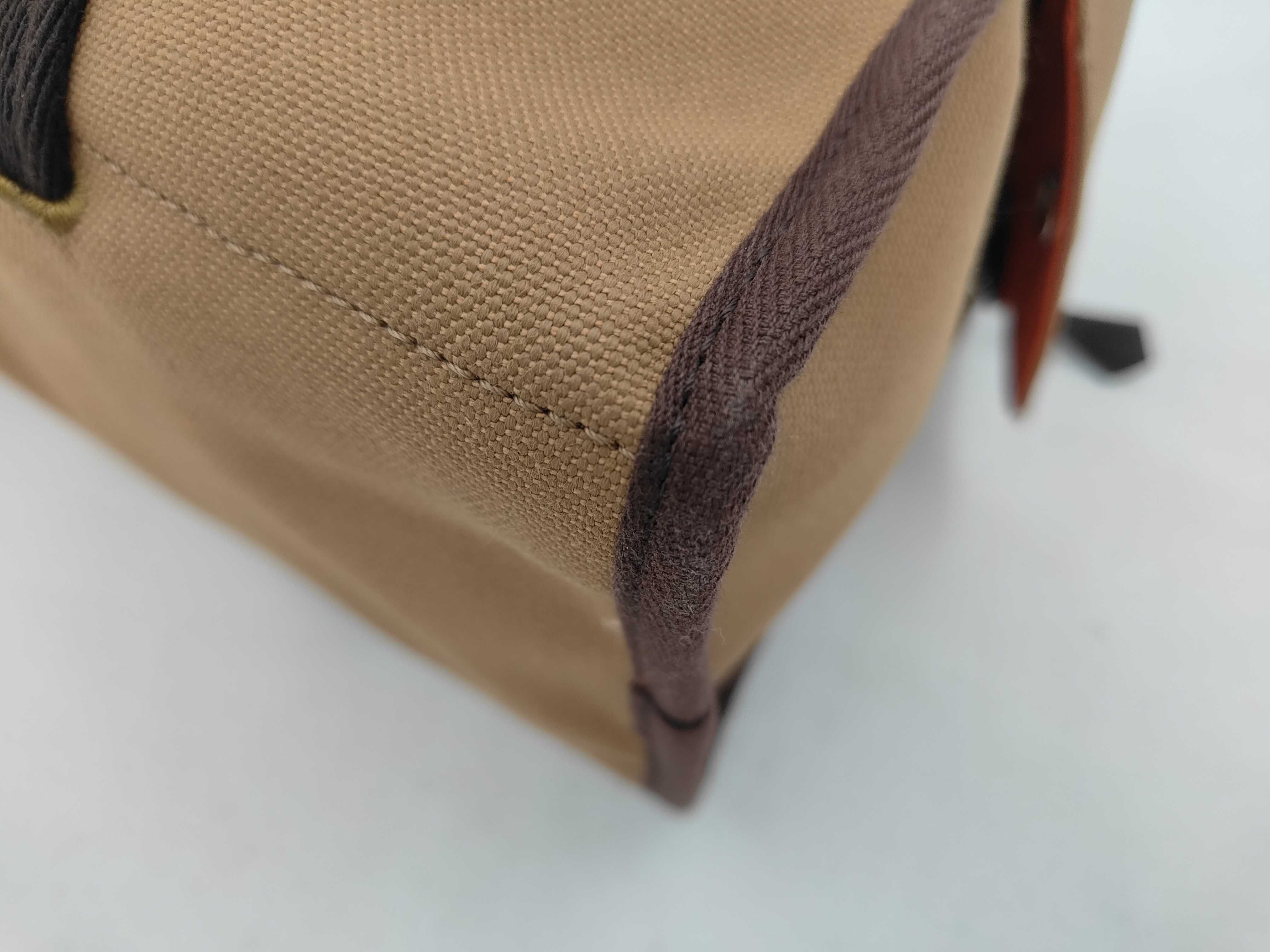 Toile Military Fauve Silver Hardware Dog Carrier Bag — view 6