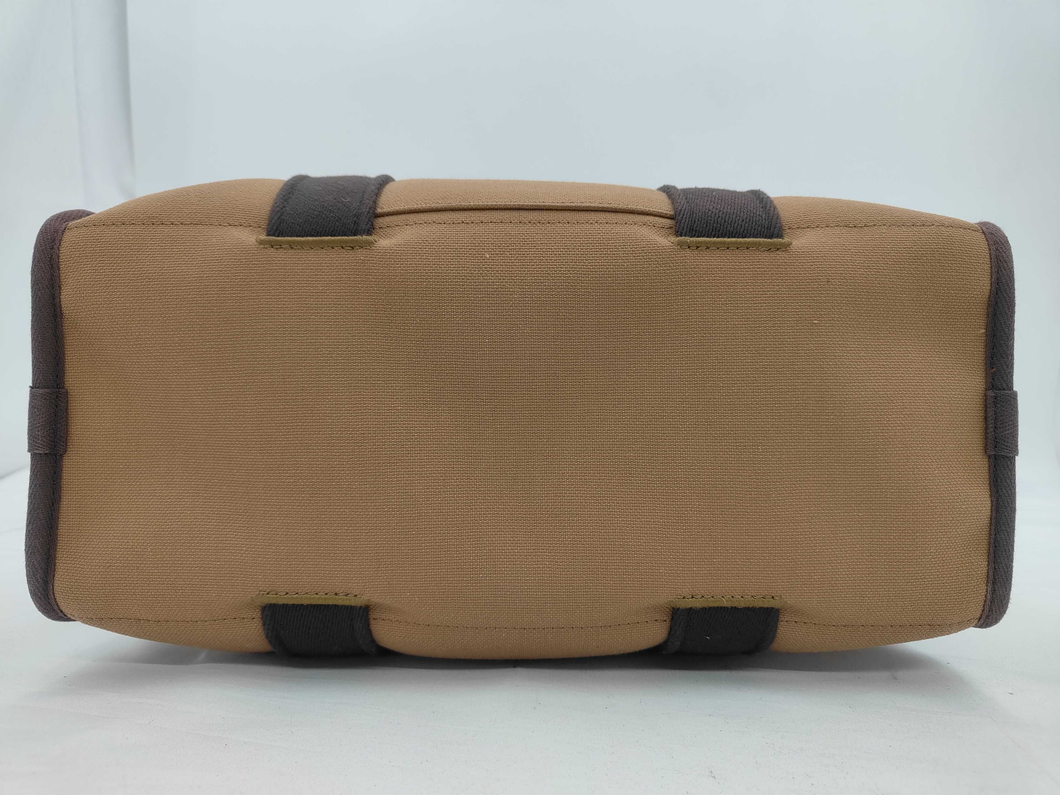 Toile Military Fauve Silver Hardware Dog Carrier Bag — view 7