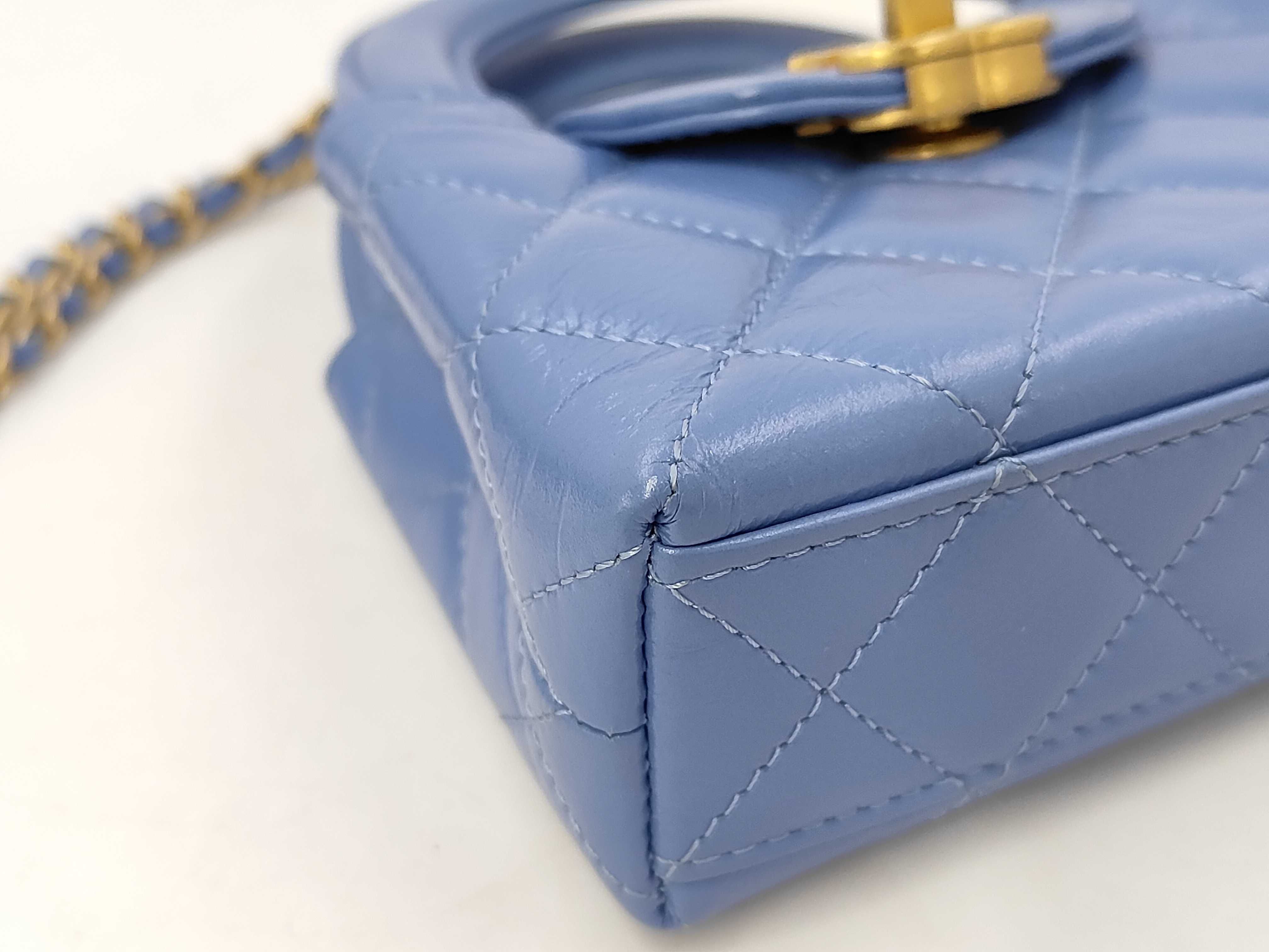Kelly-style top-handle 2-way chain shoulder bag (random serial number) — view 6