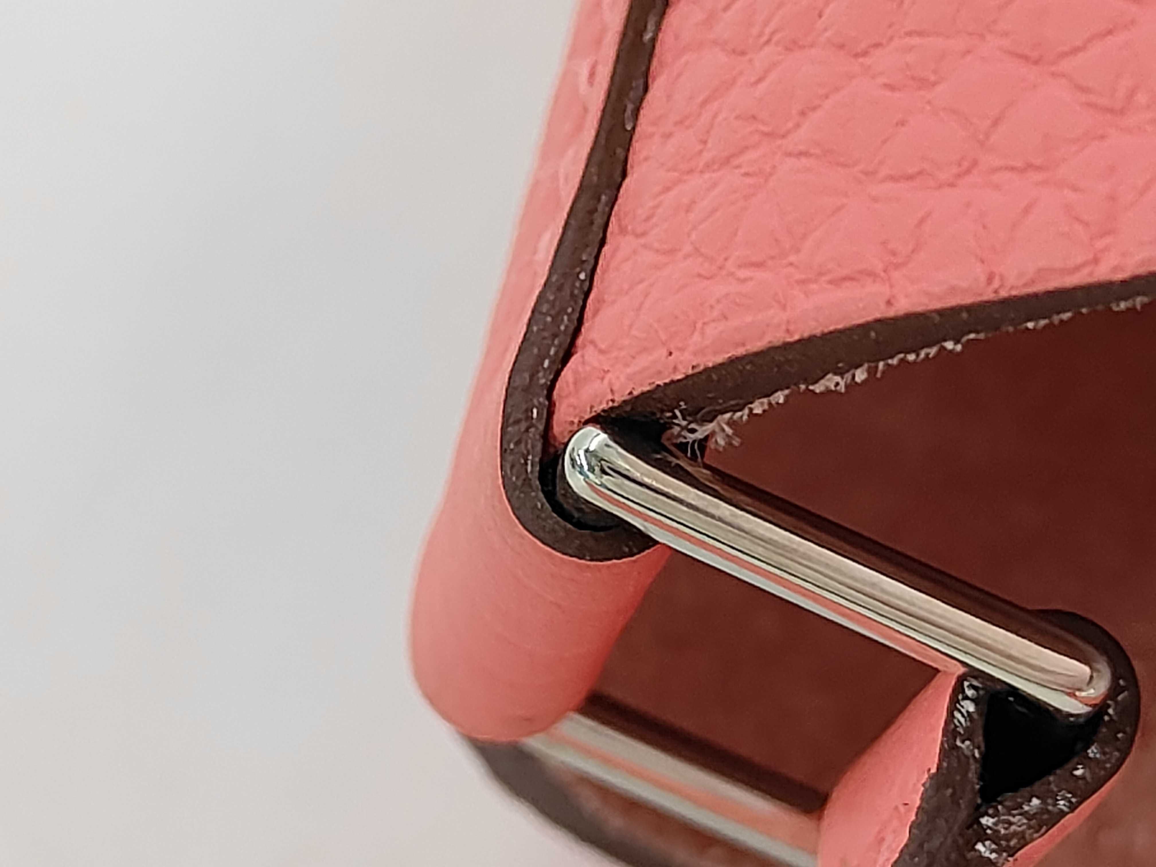 Picotan Lock PM18 Rose Azalea Taurillon Clemence Silver hardware W engraved handbag — view 7