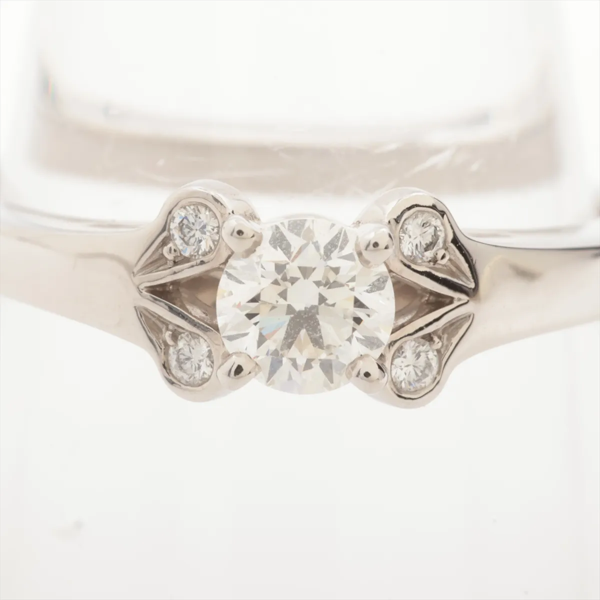 Ballerina Diamond Ring, Pt950, 5.0g, 0.33 G, VS1 clarity, 3EX (Excellent Condition), Size 51, GGA296, Resizing available, CRN4198049, CO6 hallmark. — view 5