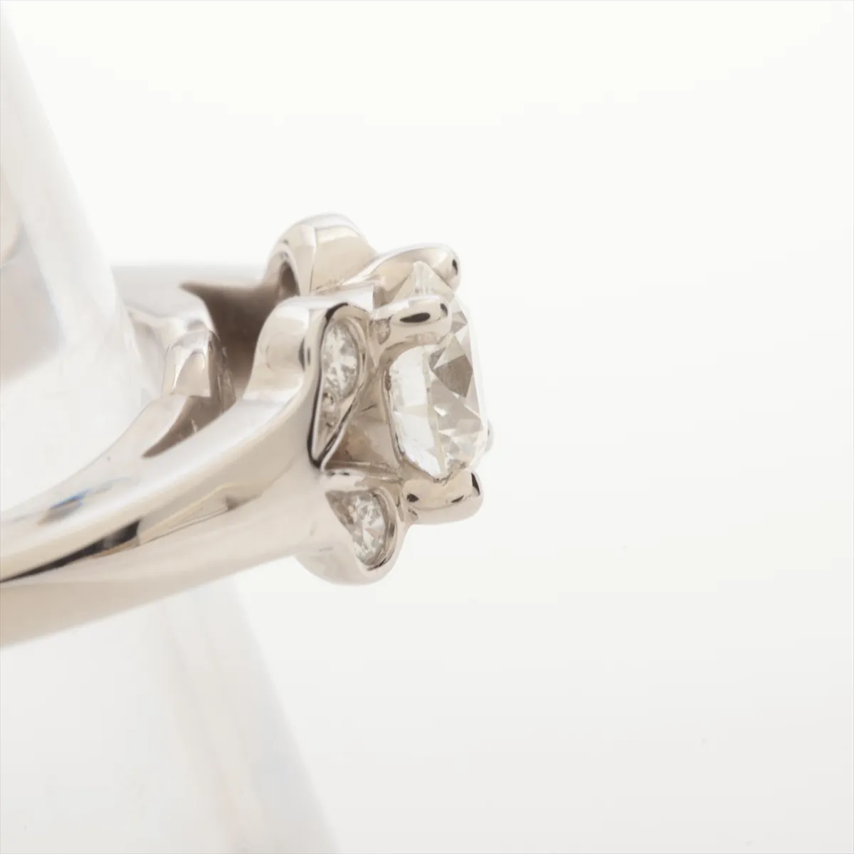 Ballerina Diamond Ring, Pt950, 5.0g, 0.33 G, VS1 clarity, 3EX (Excellent Condition), Size 51, GGA296, Resizing available, CRN4198049, CO6 hallmark. — view 6
