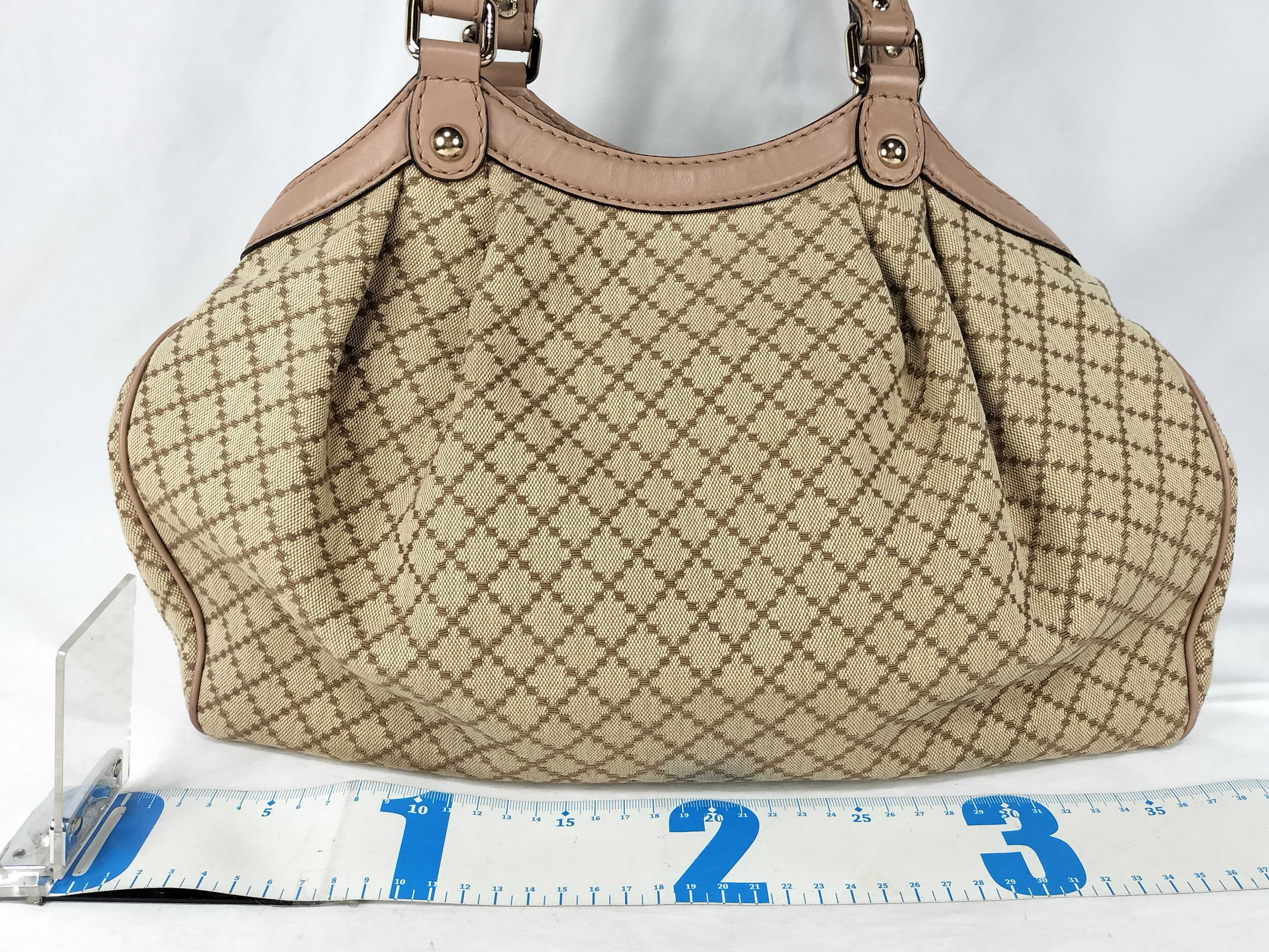 GG Canvas Gucci Handbag Leather Canvas GG Pattern Handbag — view 2