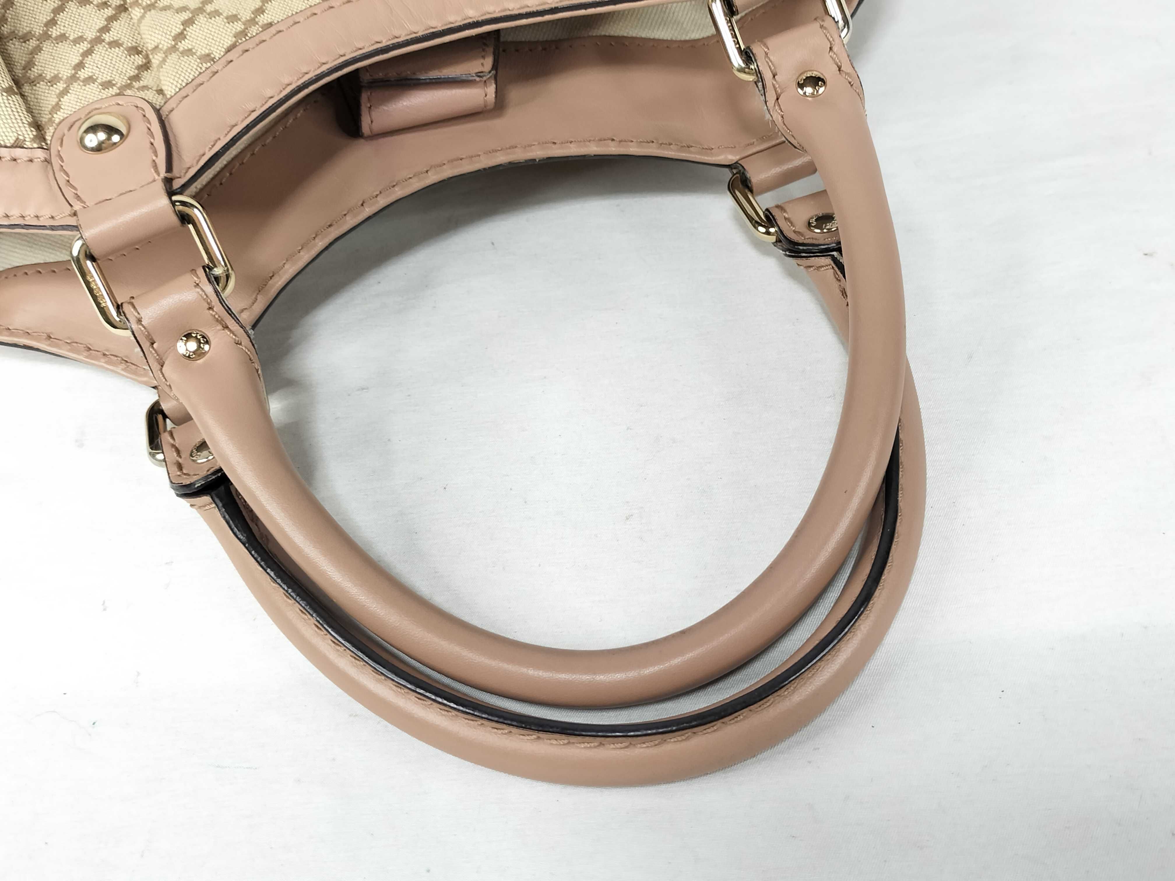 GG Canvas Gucci Handbag Leather Canvas GG Pattern Handbag — view 3