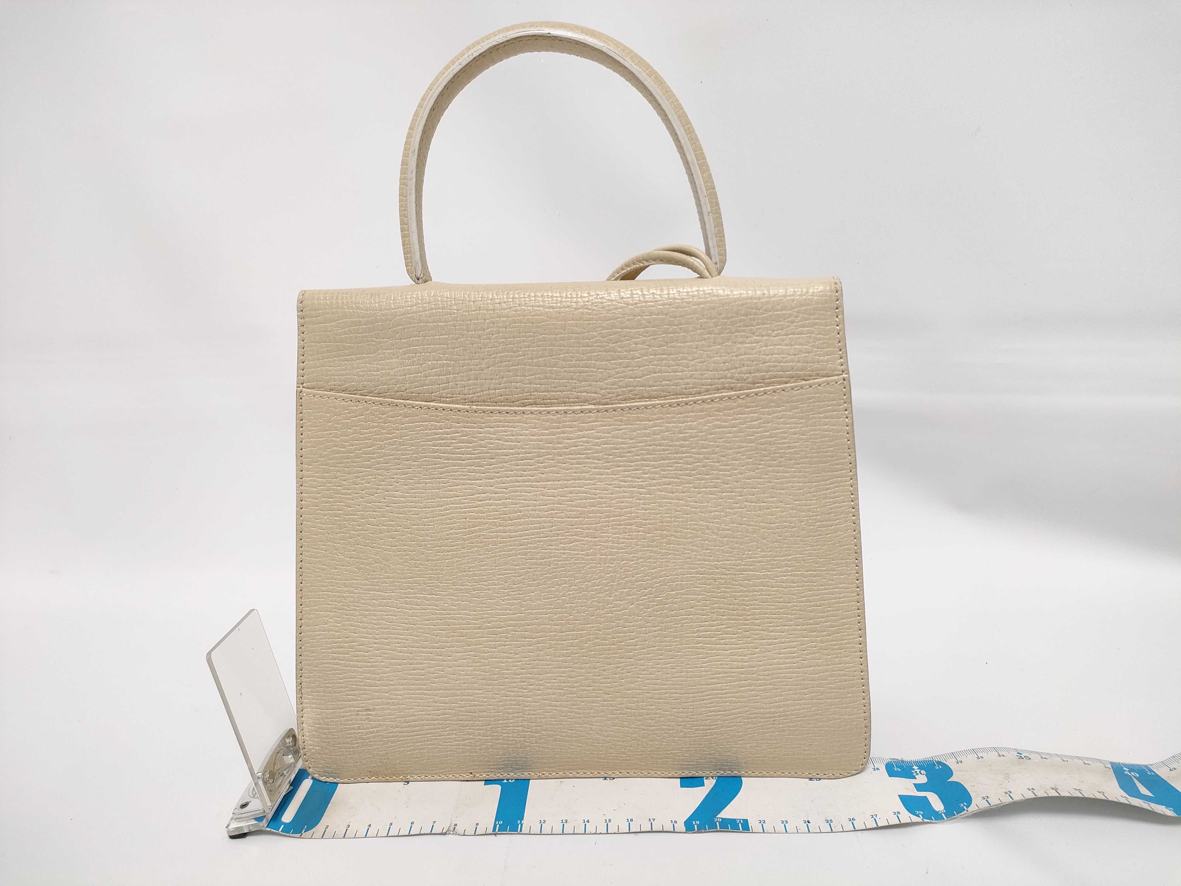 Barcelona 2-Way Leather Handbag, Ivory — view 2