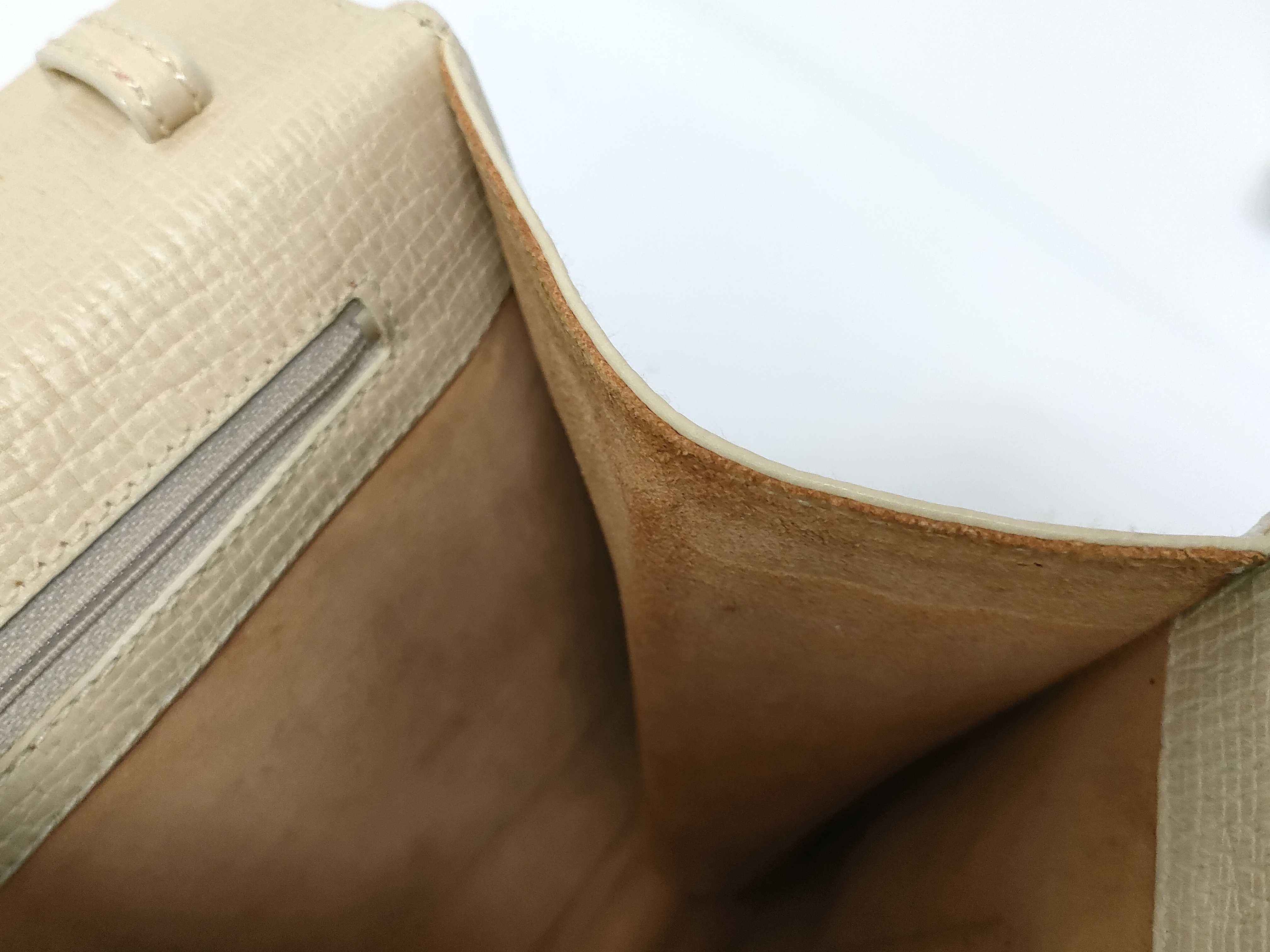 Barcelona 2-Way Leather Handbag, Ivory — view 11