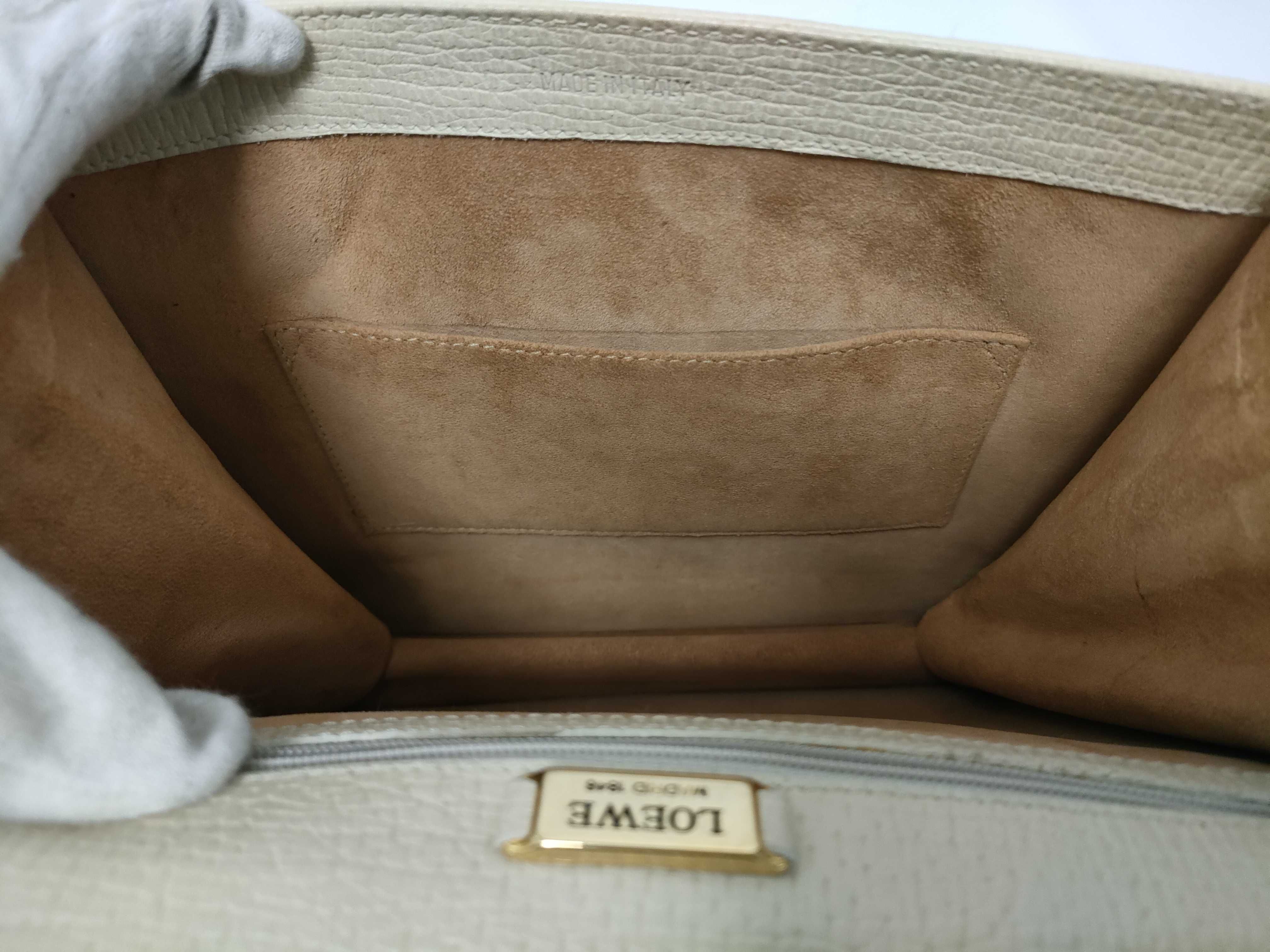 Barcelona 2-Way Leather Handbag, Ivory — view 13