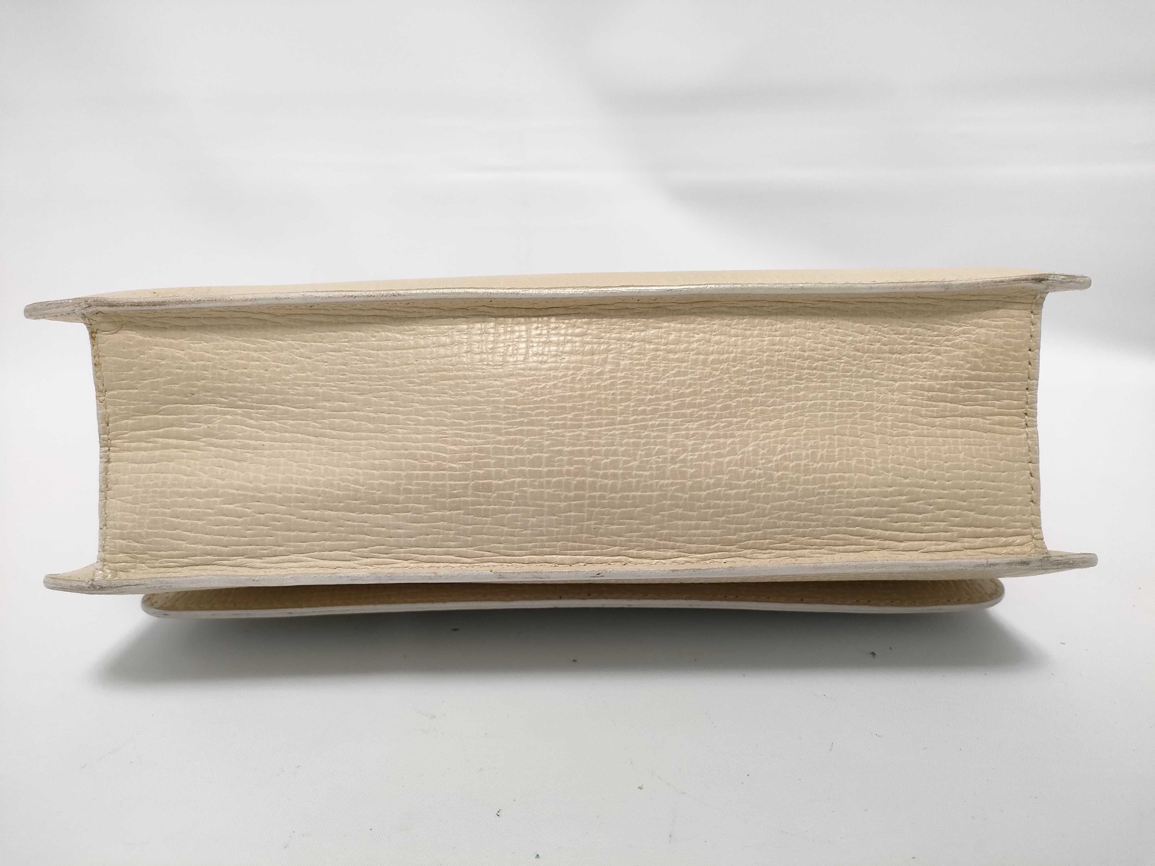 Barcelona 2-Way Leather Handbag, Ivory — view 3