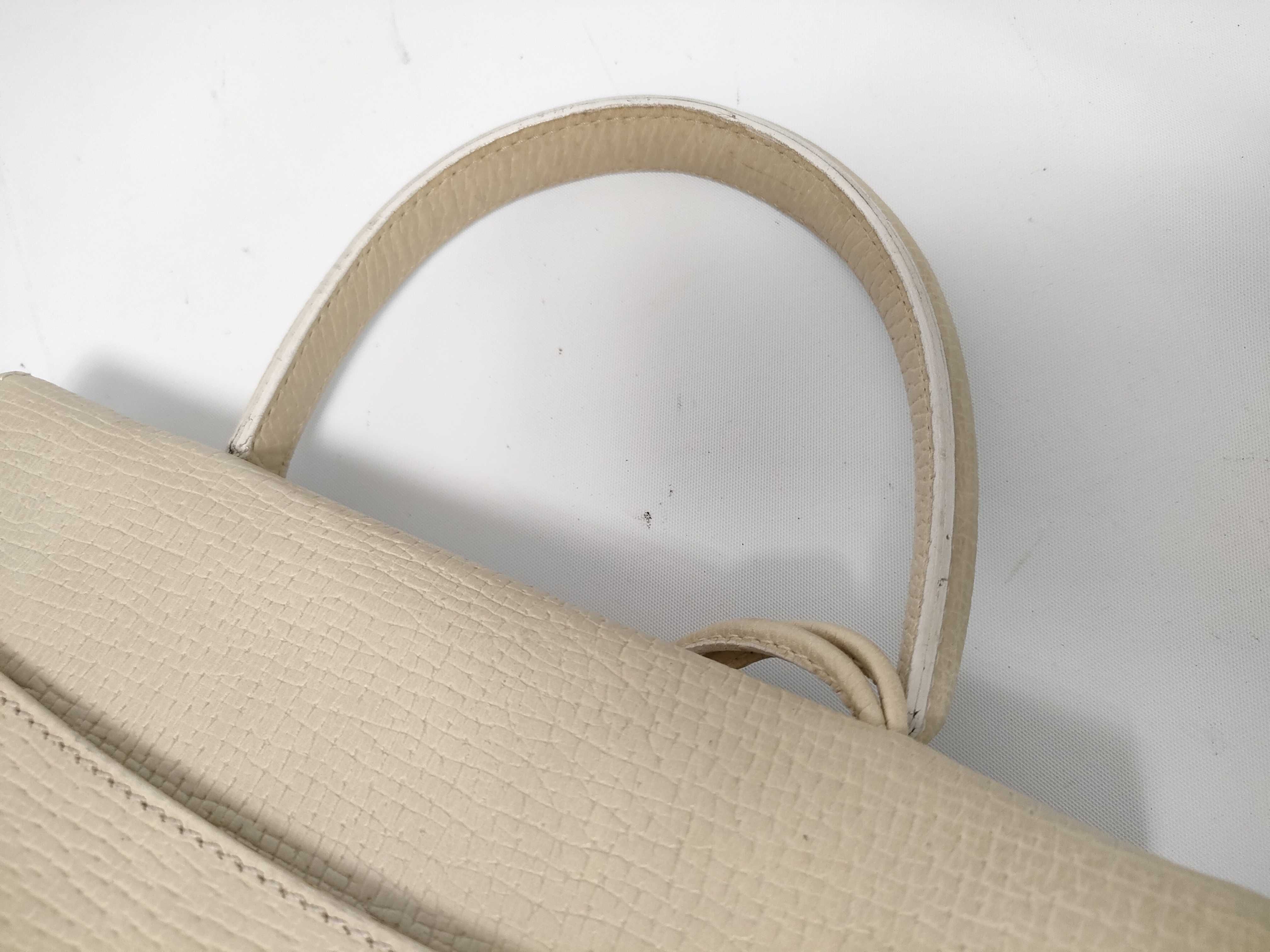 Barcelona 2-Way Leather Handbag, Ivory — view 5