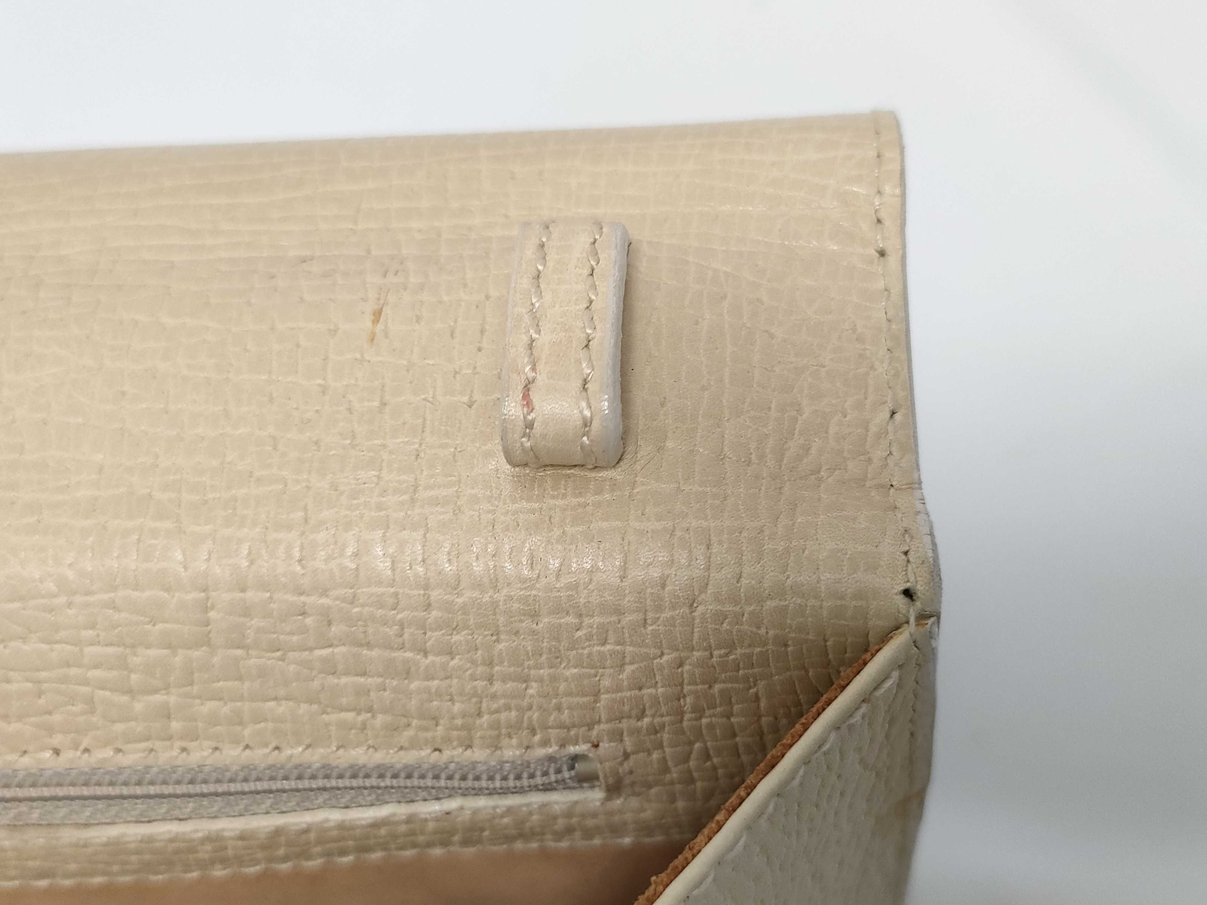Barcelona 2-Way Leather Handbag, Ivory — view 8
