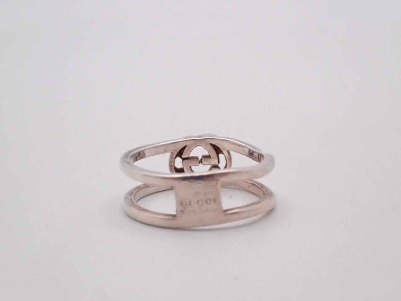 Interlocking G Ring, 925 Sterling Silver, Size #6, Approx. 2.1g — view 2