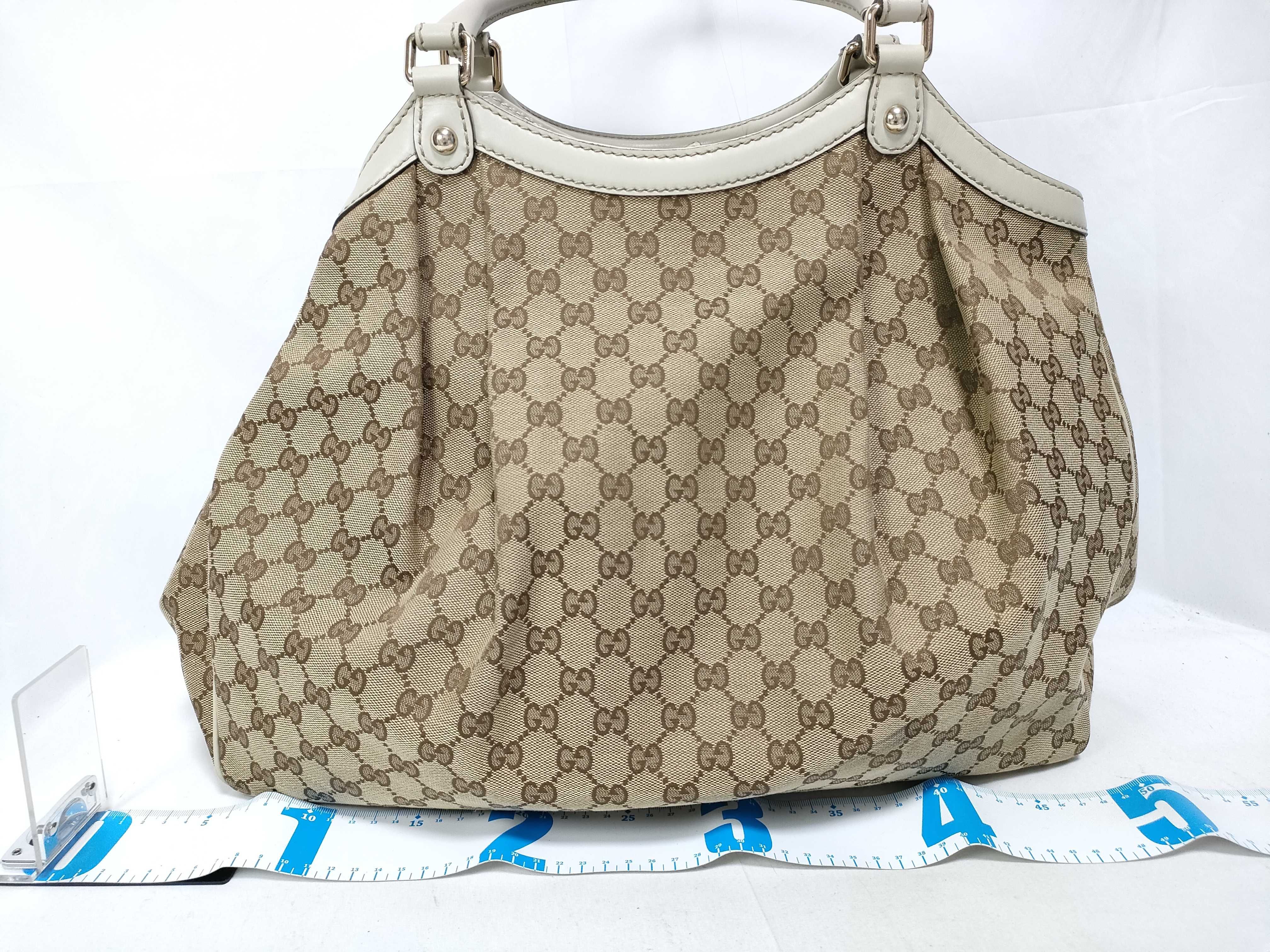 White GG Canvas Vintage Pumpkin Single-Shoulder Bag — view 2