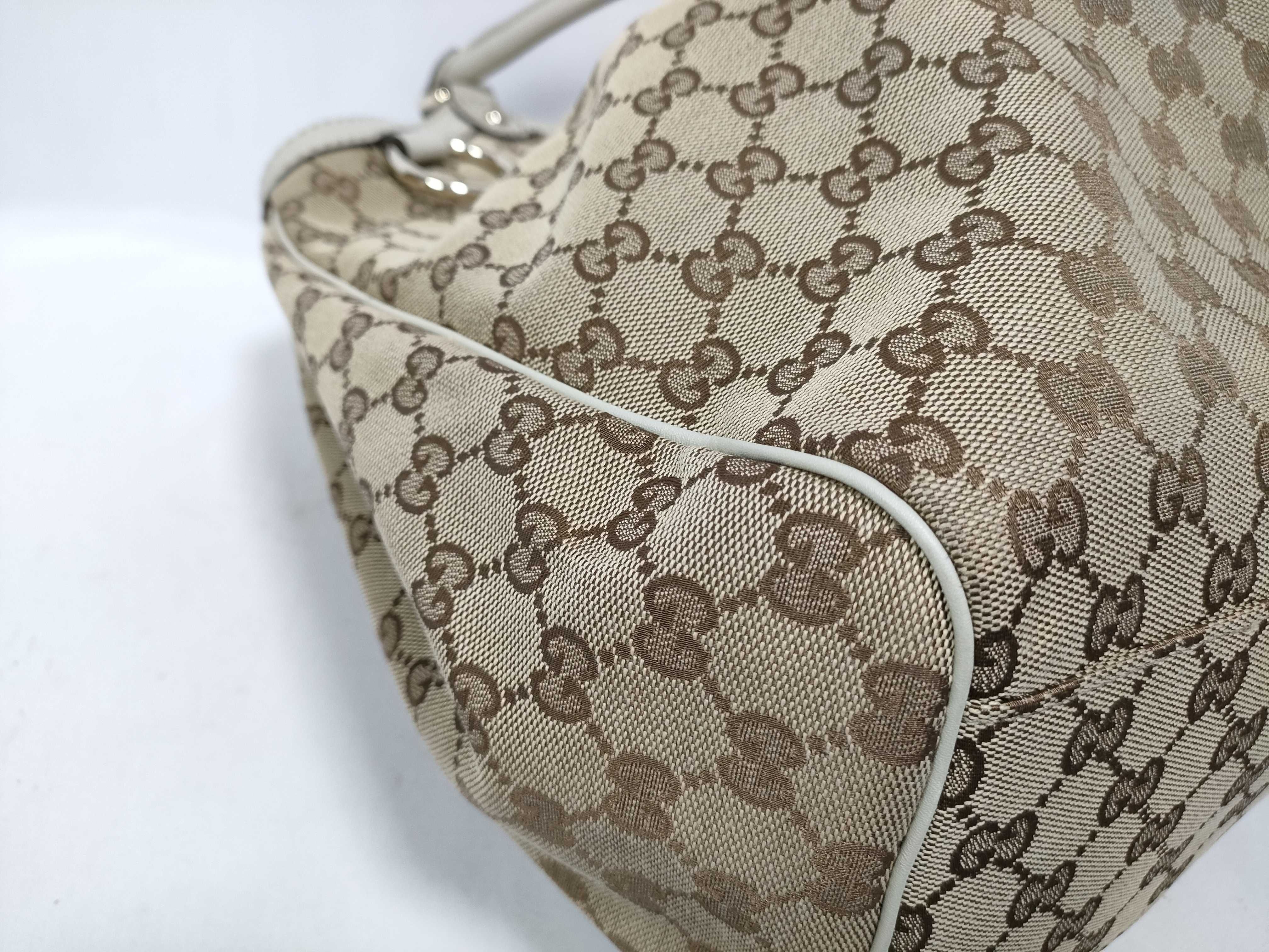 White GG Canvas Vintage Pumpkin Single-Shoulder Bag — view 5