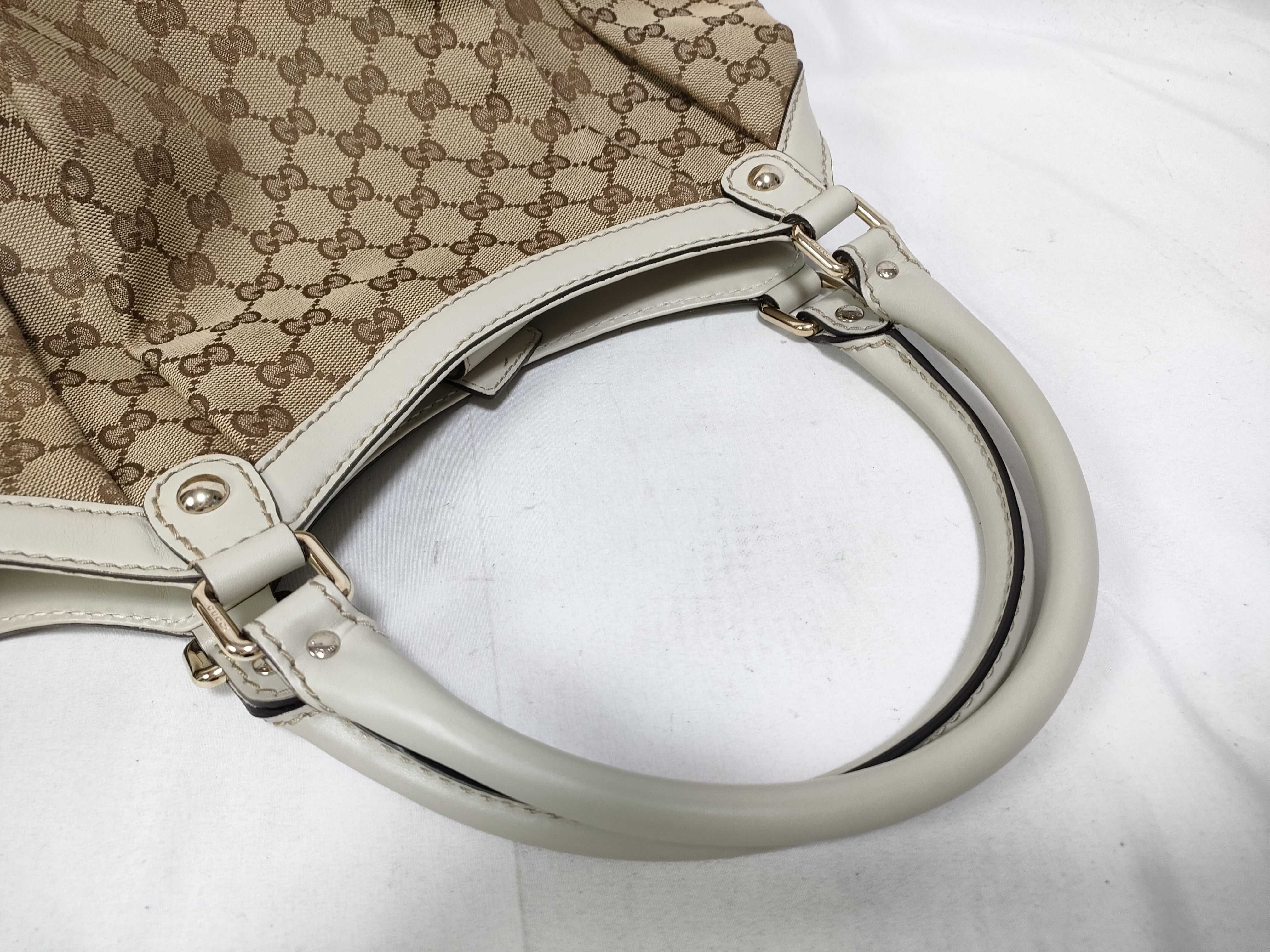 White GG Canvas Vintage Pumpkin Single-Shoulder Bag — view 7