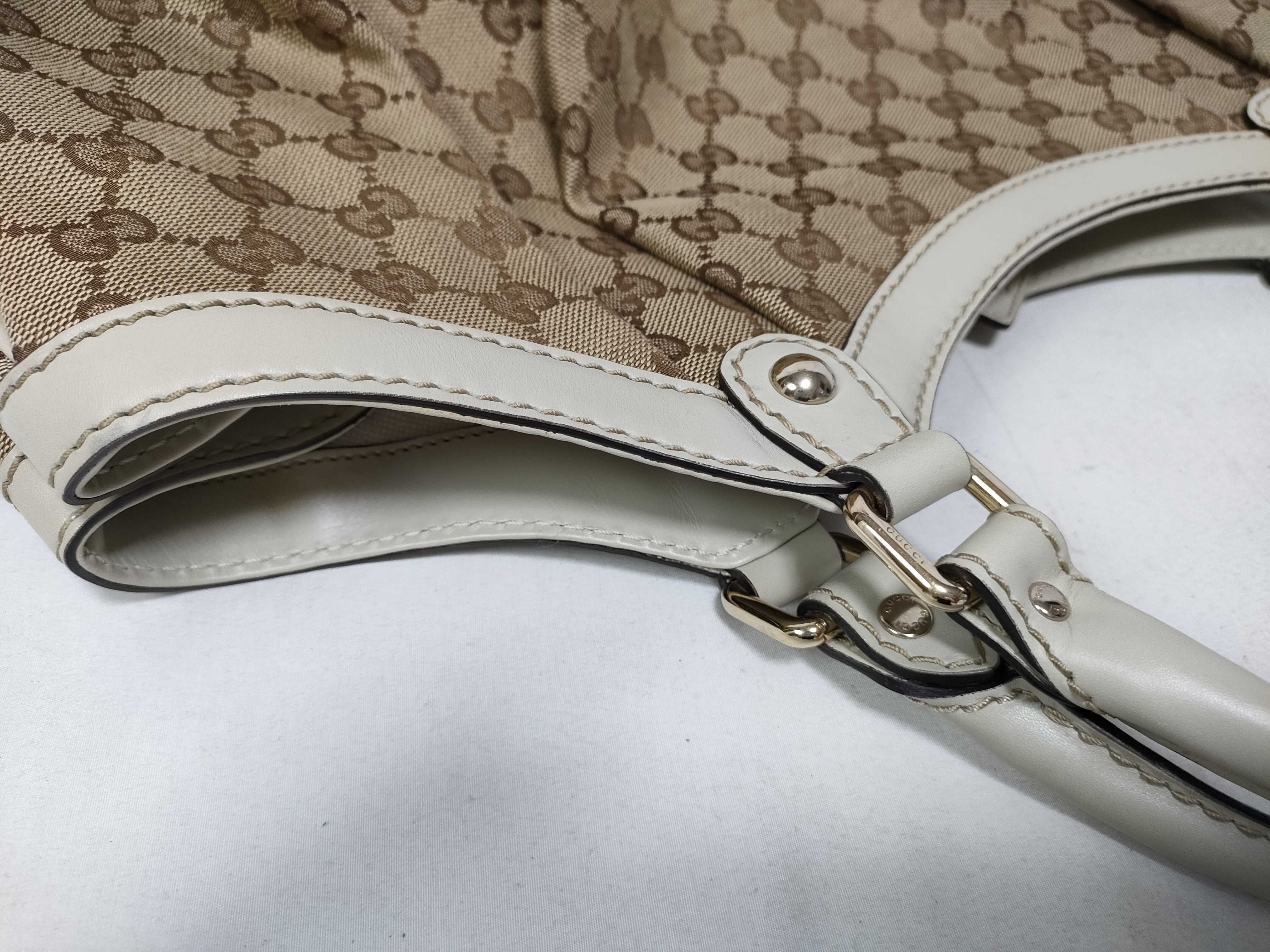 White GG Canvas Vintage Pumpkin Single-Shoulder Bag — view 8