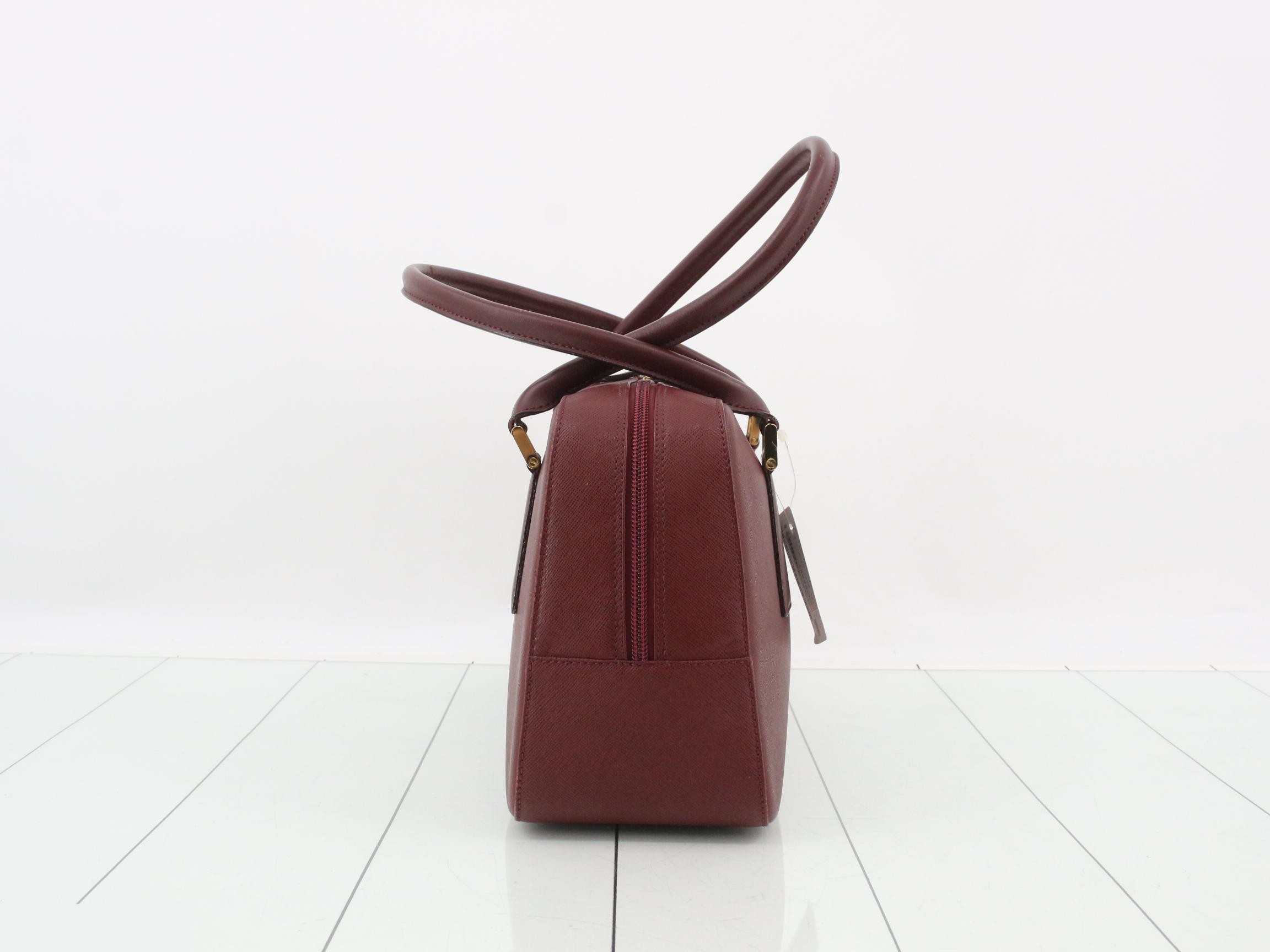 Leather Bordeaux Shoulder Bag — view 3