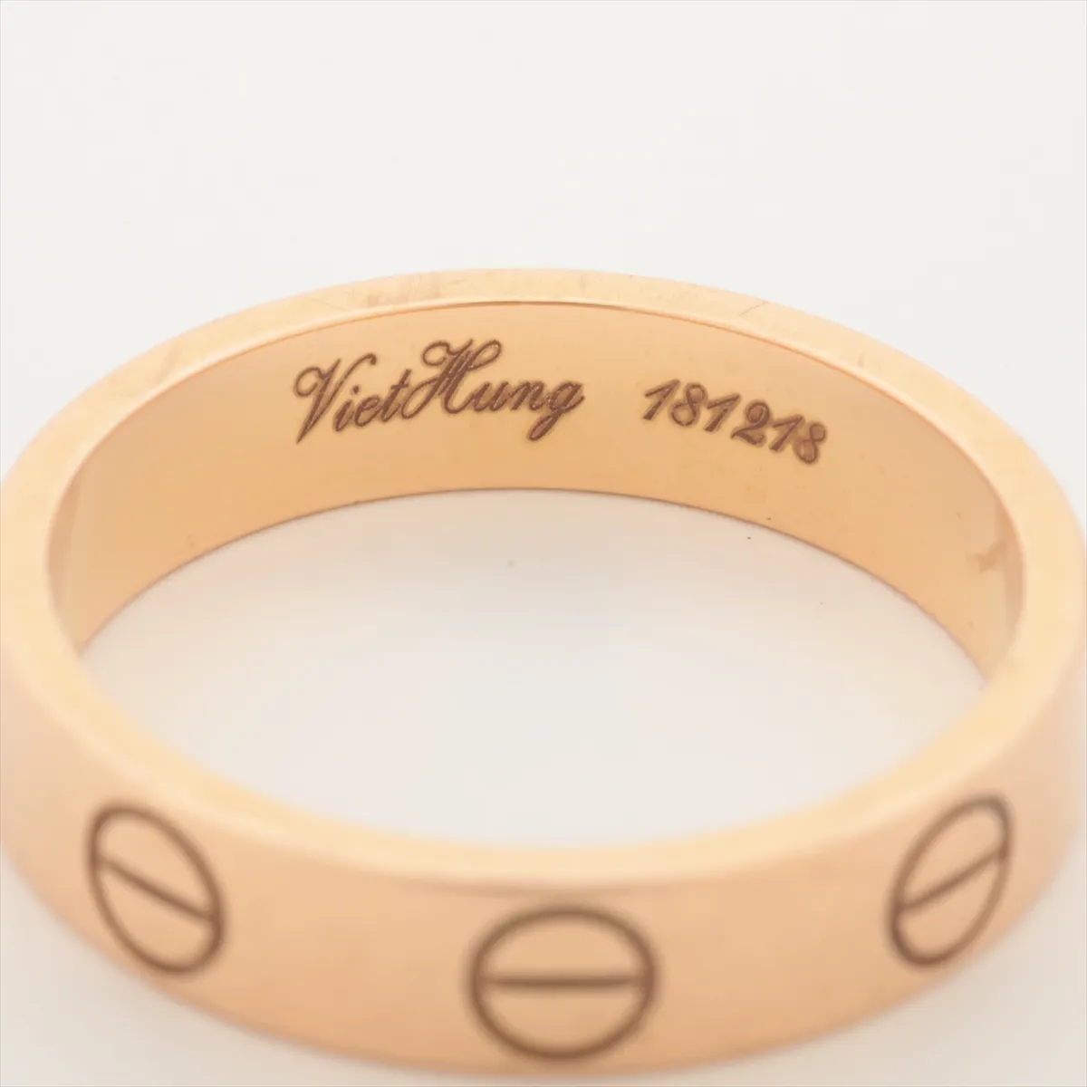 Mini Love Ring, 750 (PG), 2.8g, Size 46, Nameplate, HEZ082, — view 3