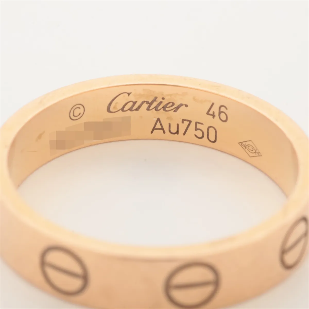 Mini Love Ring, 750 (PG), 2.8g, Size 46, Nameplate, HEZ082, — view 4