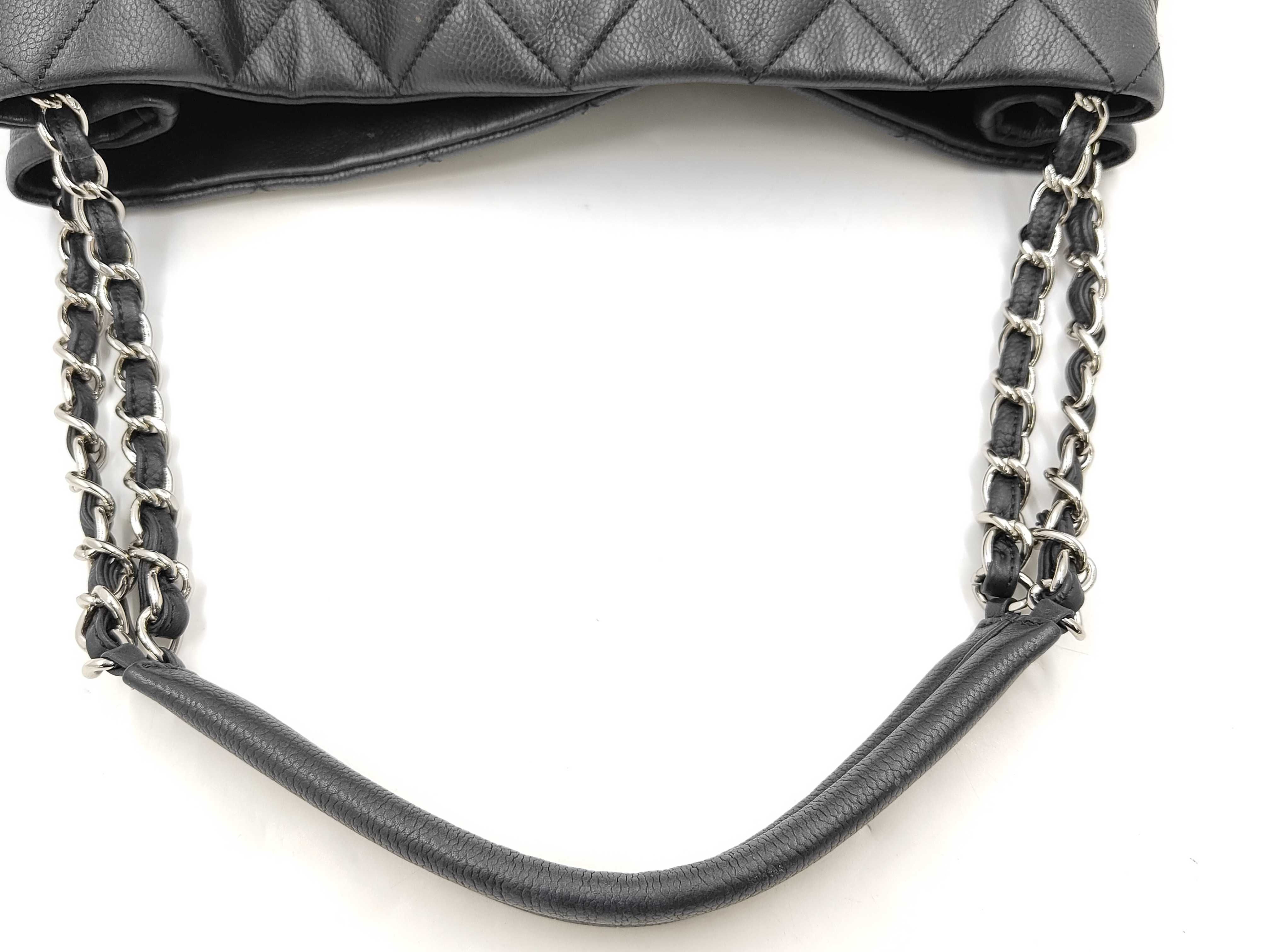 BAG CAVIAR SKIN CHAIN ​​TOTE BLACK Tote Bag — view 3