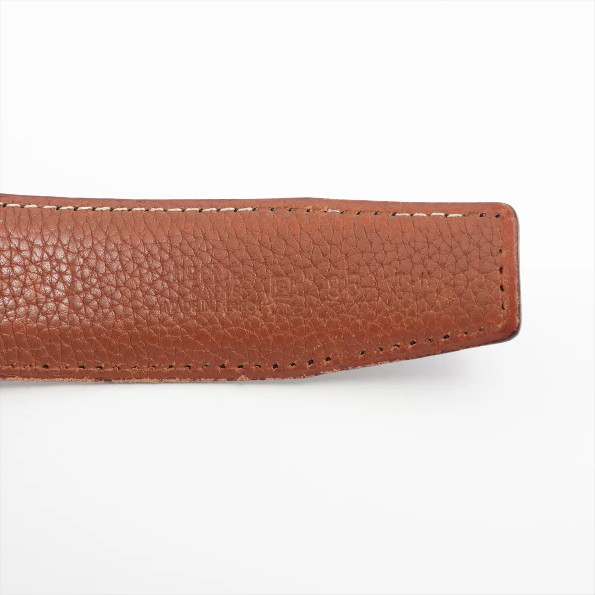 H-belt, Storie G:2003, Belt, 95, Leather, Black x Silver. Shows signs of wear: — view 5
