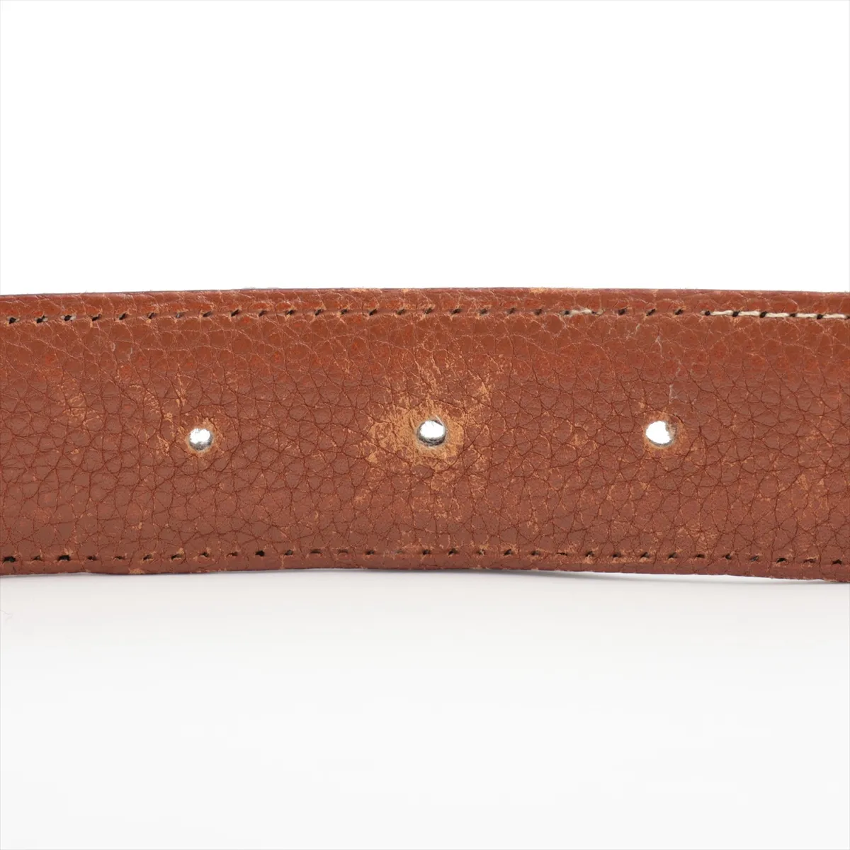 H-belt, Storie G:2003, Belt, 95, Leather, Black x Silver. Shows signs of wear: — view 6