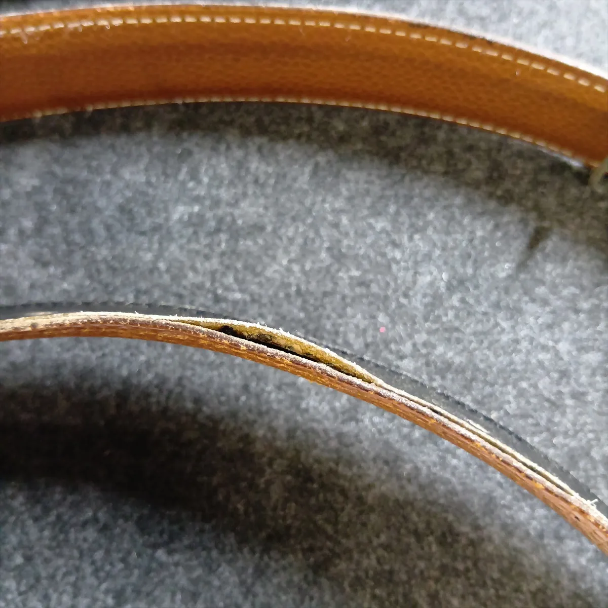 H-belt, Storie G:2003, Belt, 95, Leather, Black x Silver. Shows signs of wear: — view 8
