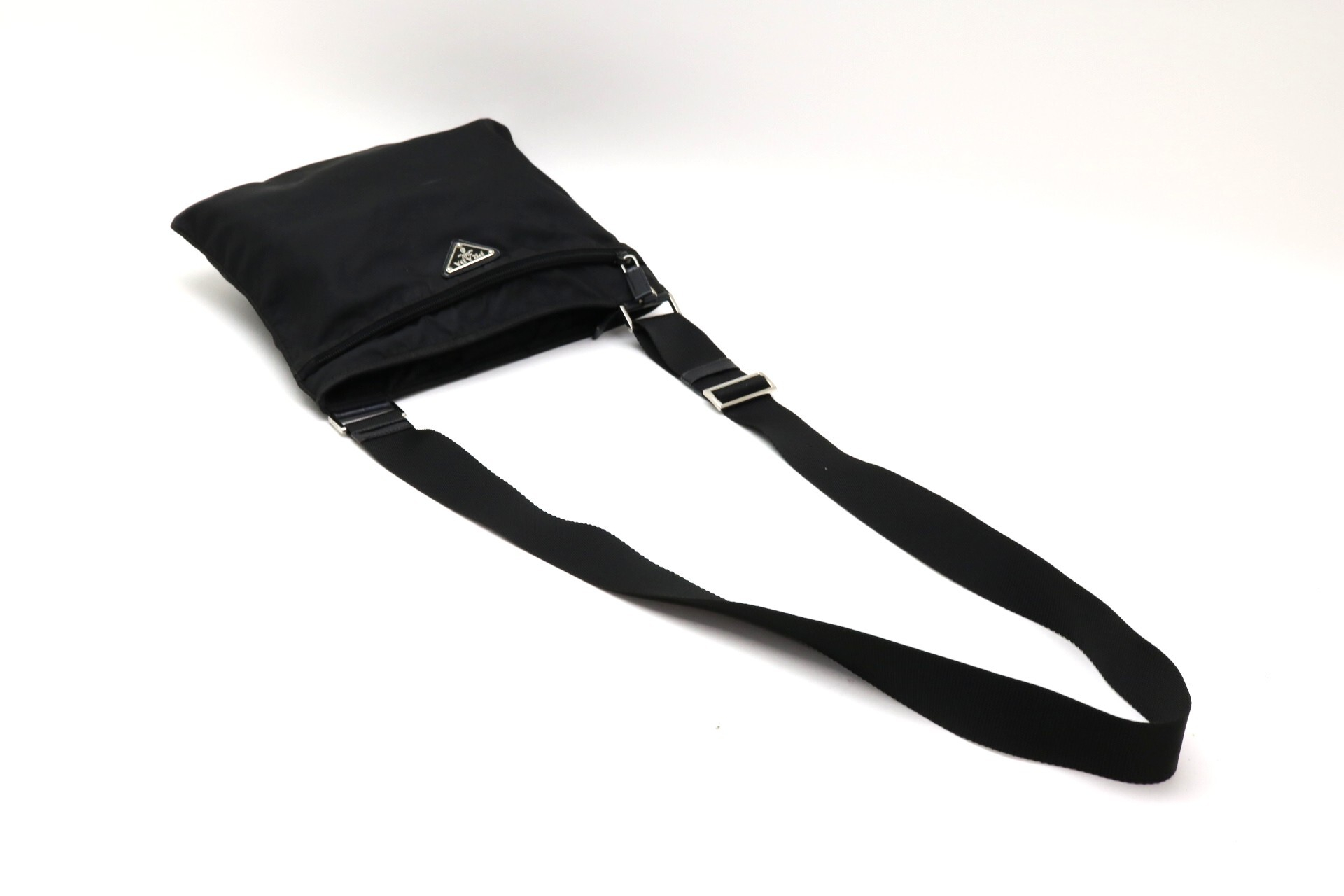 Triangle Logo Nylon Shoulder Bag — view 8