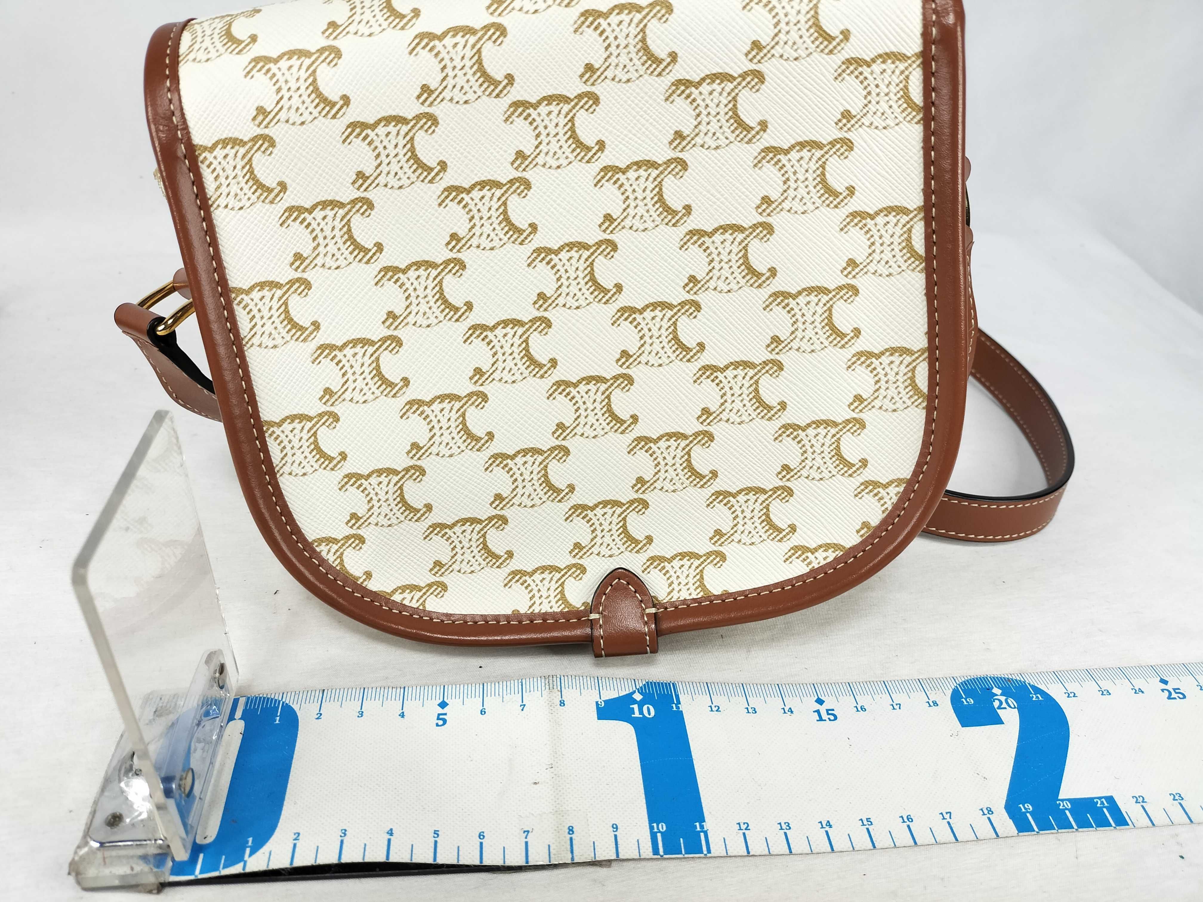 Medium Folco Bag 191502 Leather White Shoulder Bag — view 2