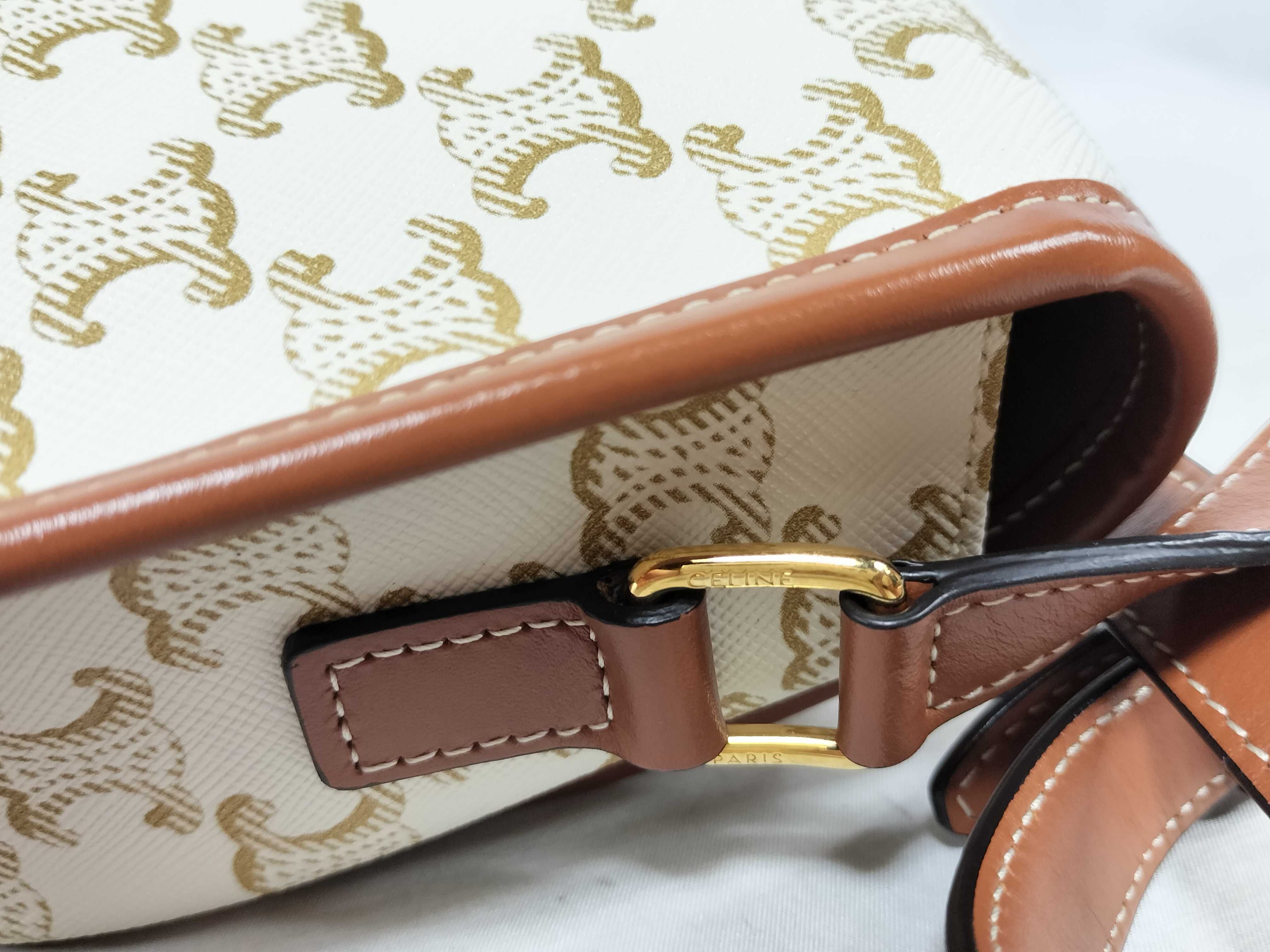 Medium Folco Bag 191502 Leather White Shoulder Bag — view 5