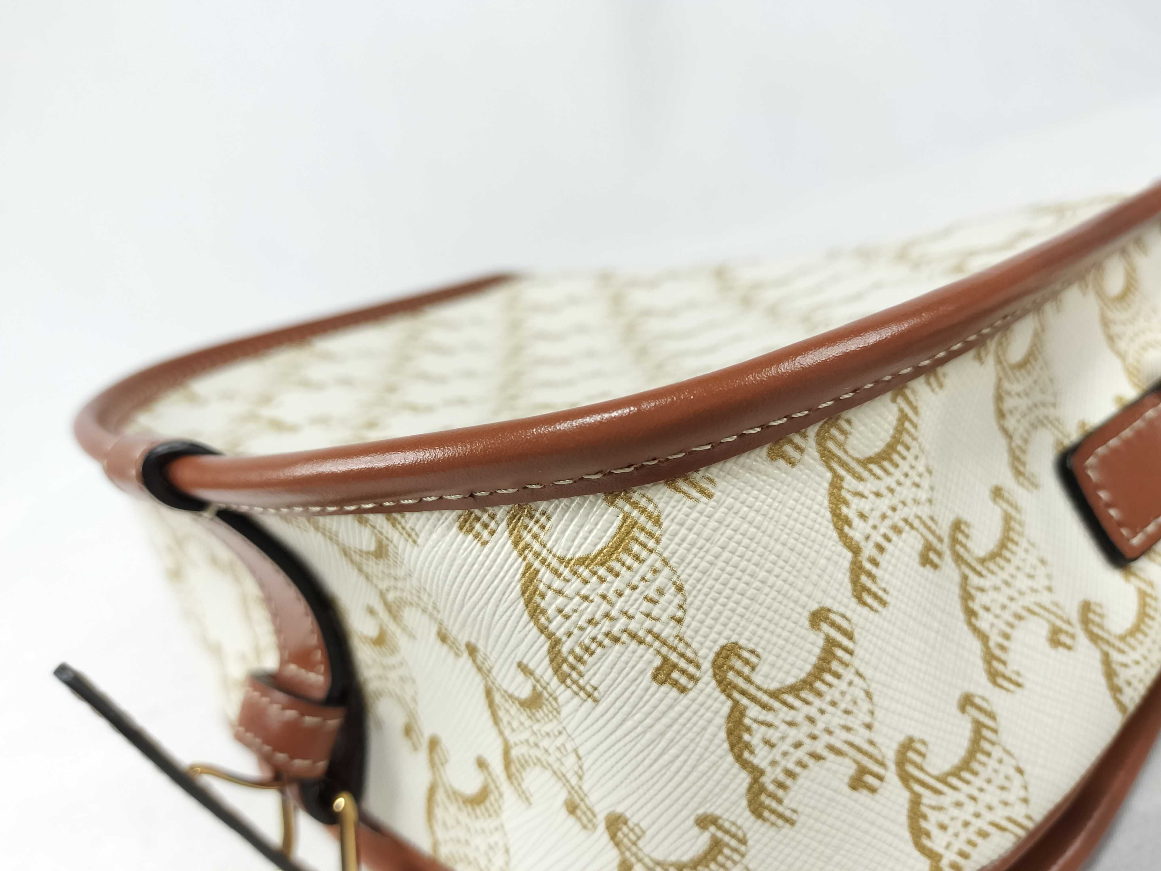 Medium Folco Bag 191502 Leather White Shoulder Bag — view 6