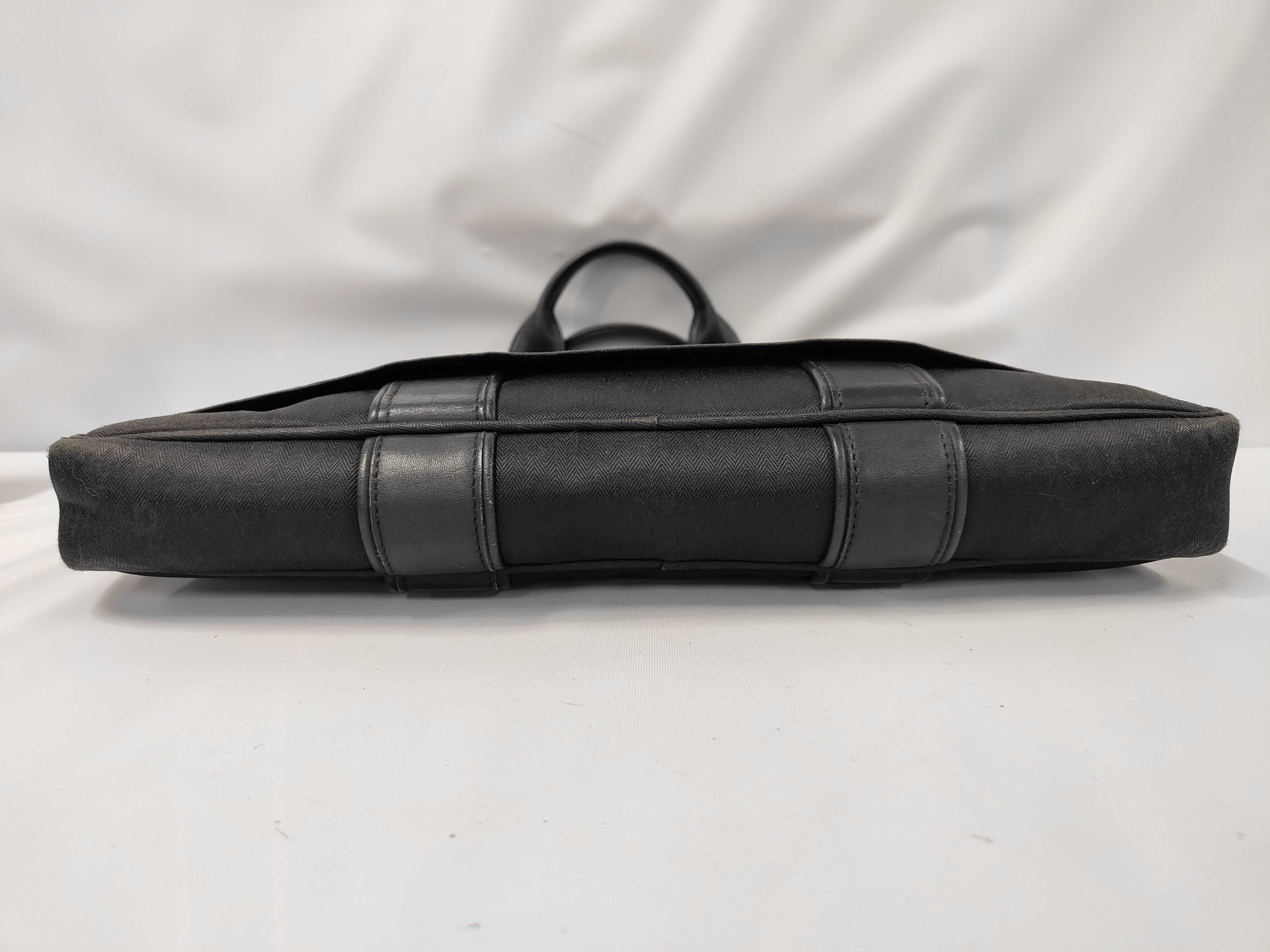 Acapulco Odinateur Toile Chevron x Leather Noir Silver Hardware Handbag — view 3