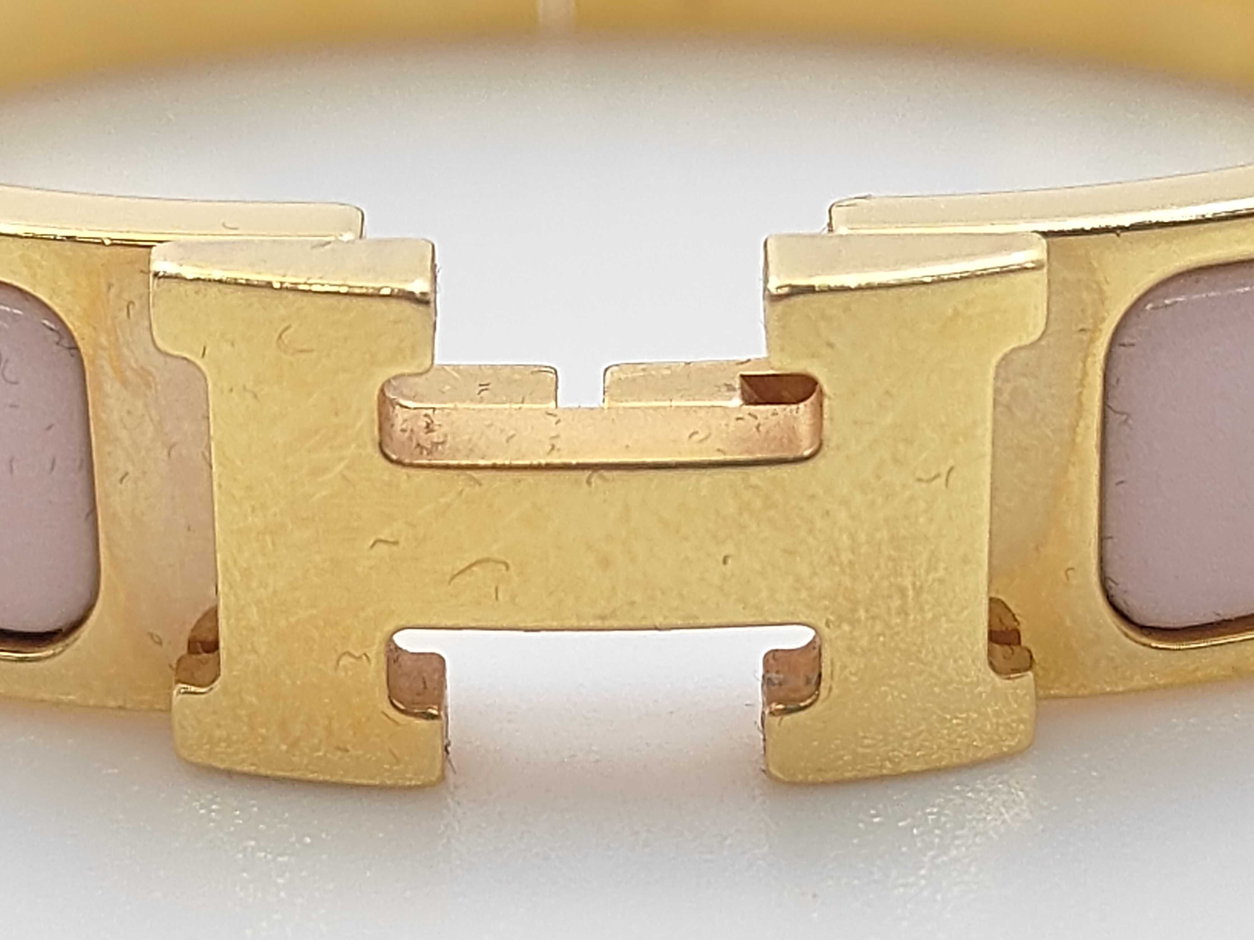 Pink GP Hardware Click H Bracelet/Bangle — view 2