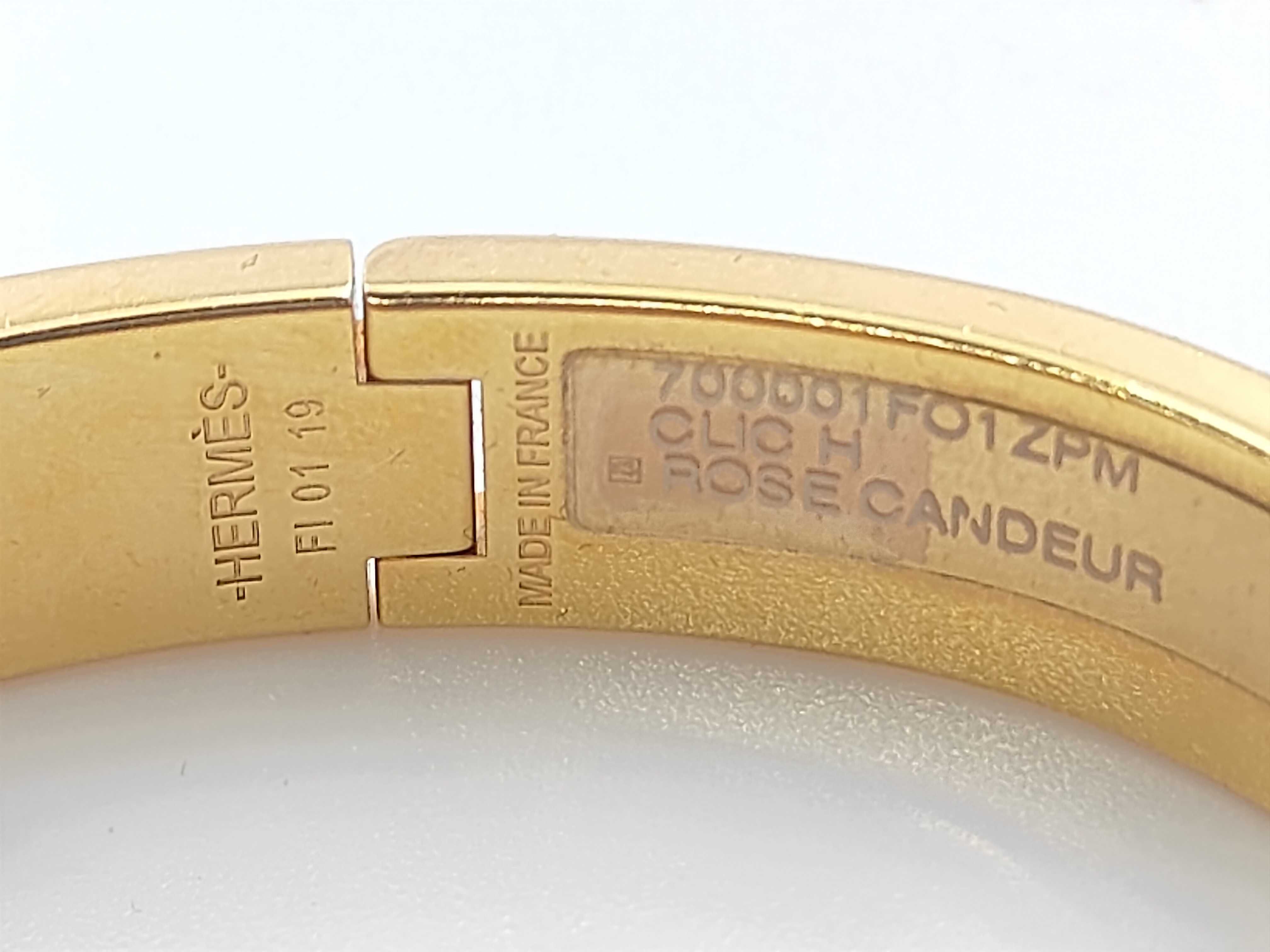 Pink GP Hardware Click H Bracelet/Bangle — view 4
