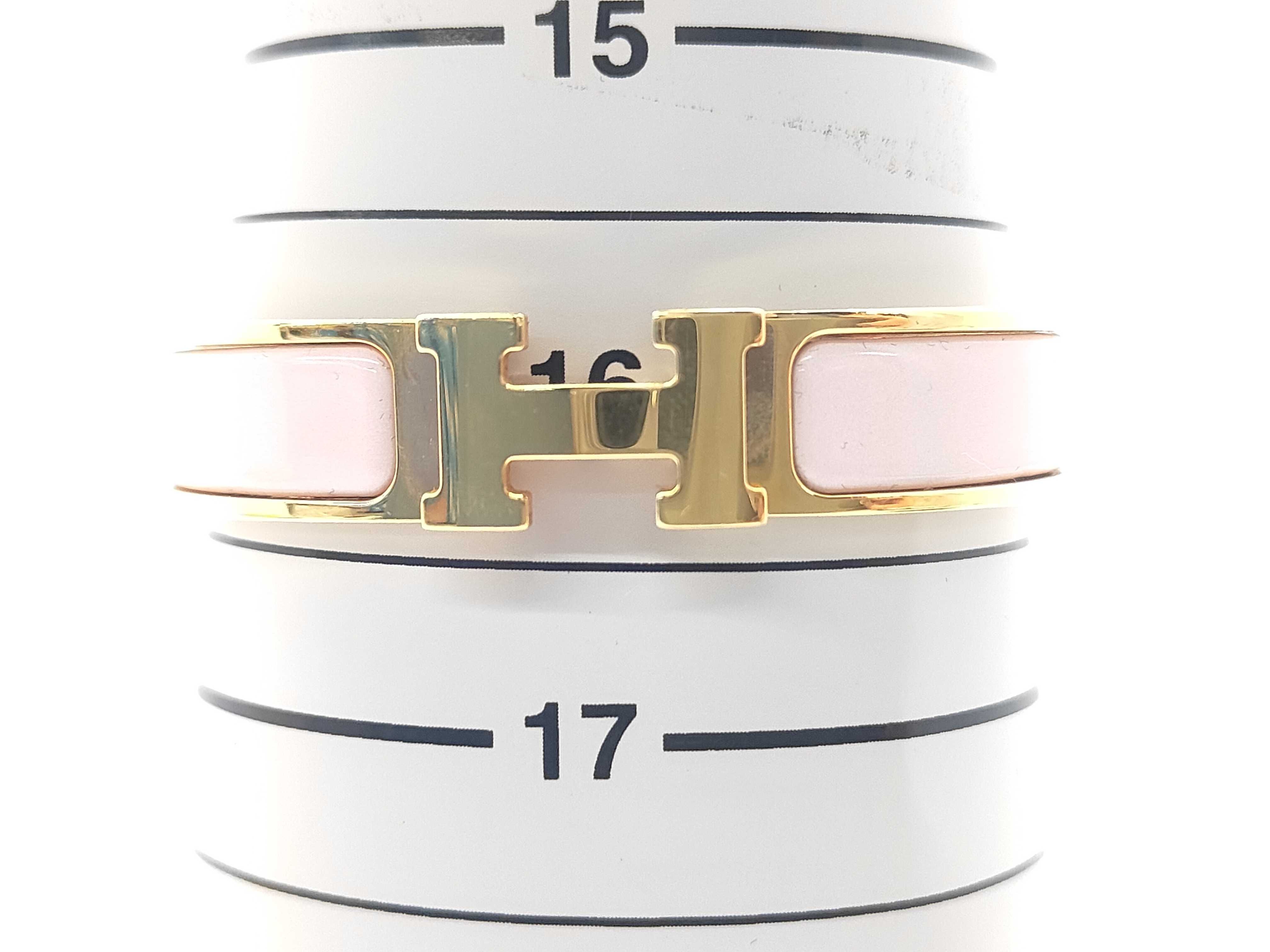 Pink GP Hardware Click H Bracelet/Bangle — view 6