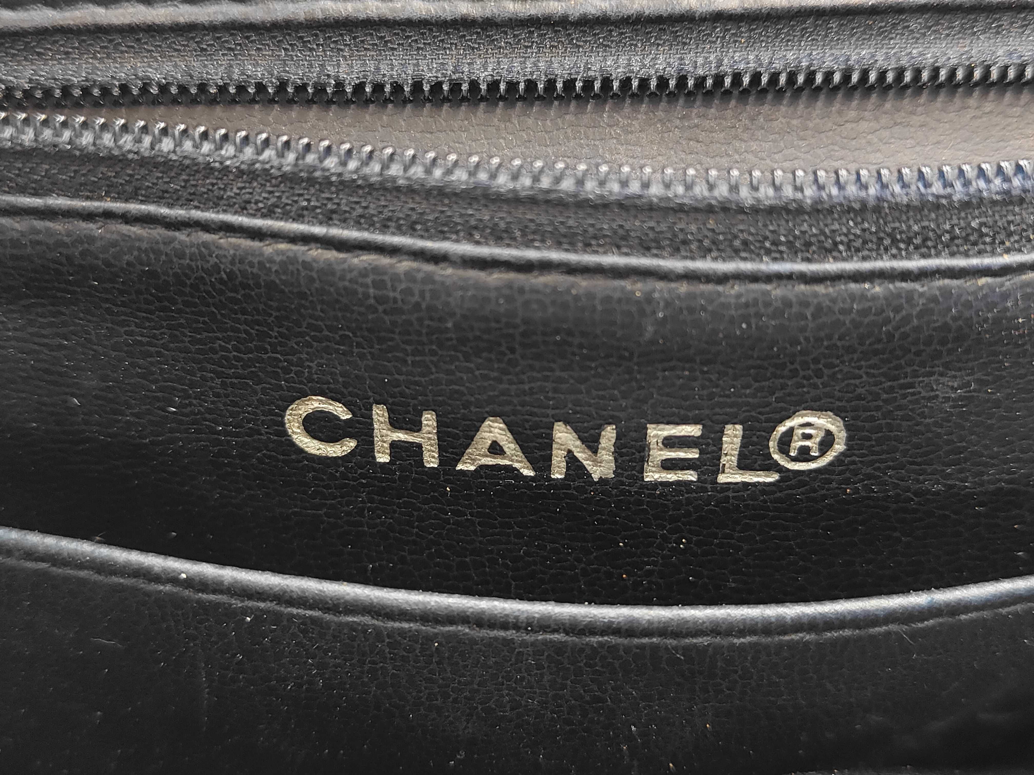 Shoulder Bag, V-Stitch, Navy Gold — view 10