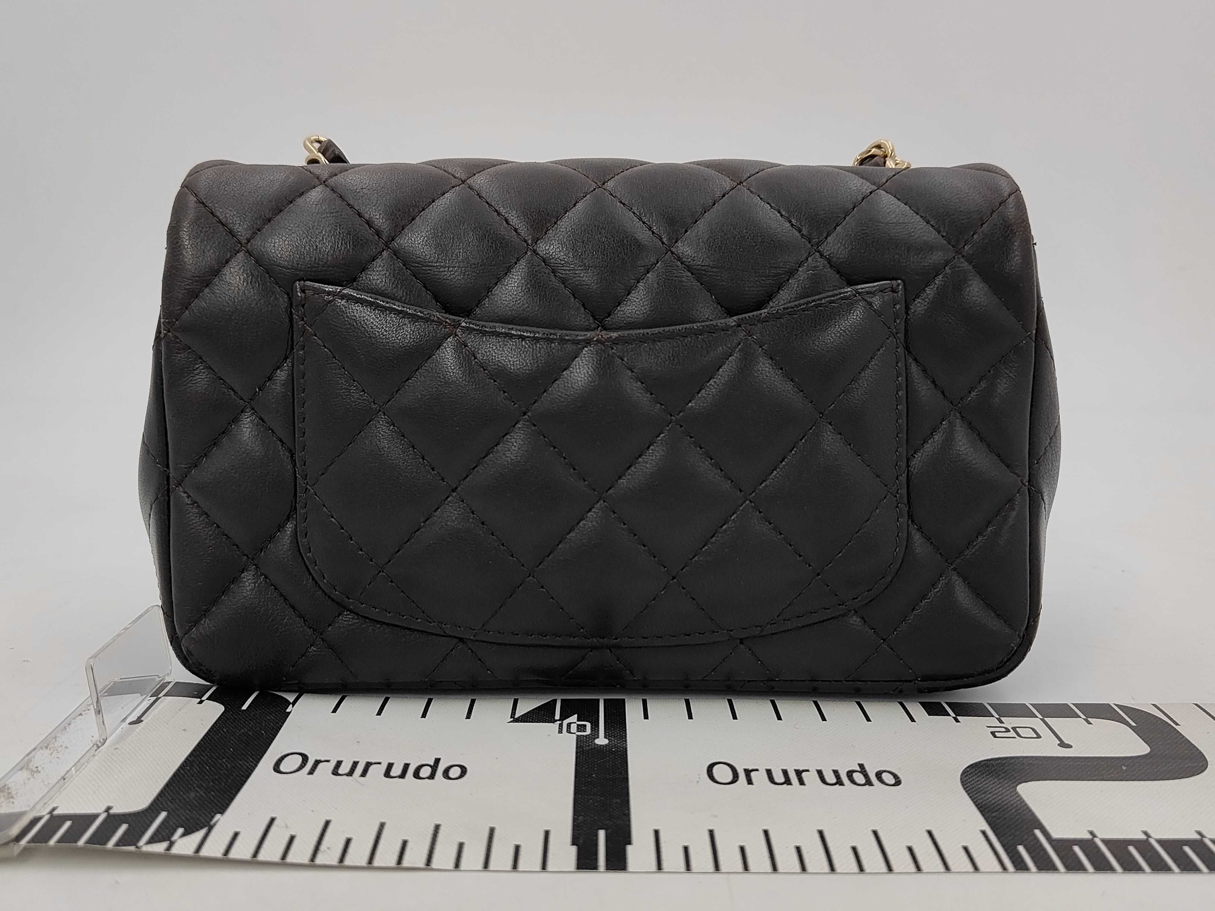 Lambskin Mini Mat 20 Single Brown Shoulder Bag — view 2