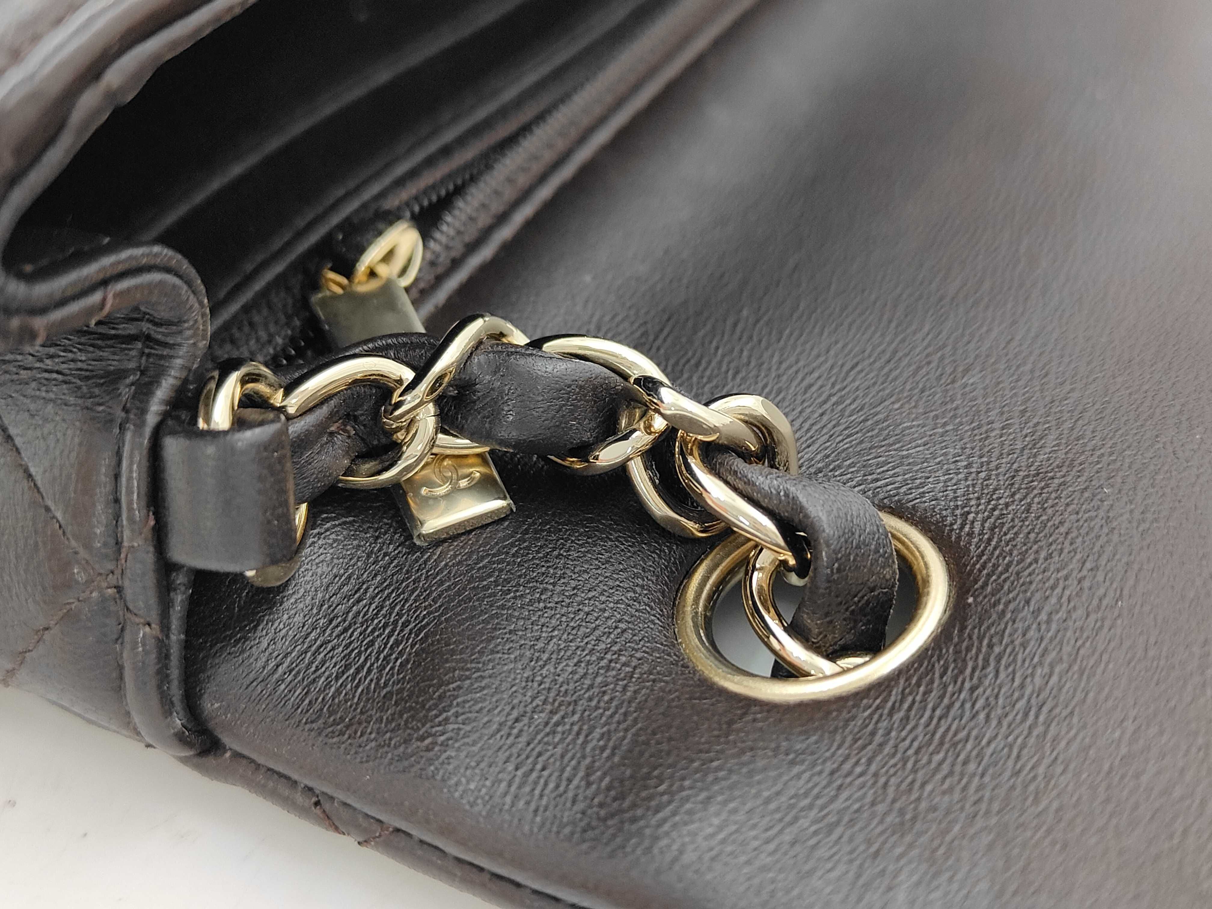 Lambskin Mini Mat 20 Single Brown Shoulder Bag — view 7