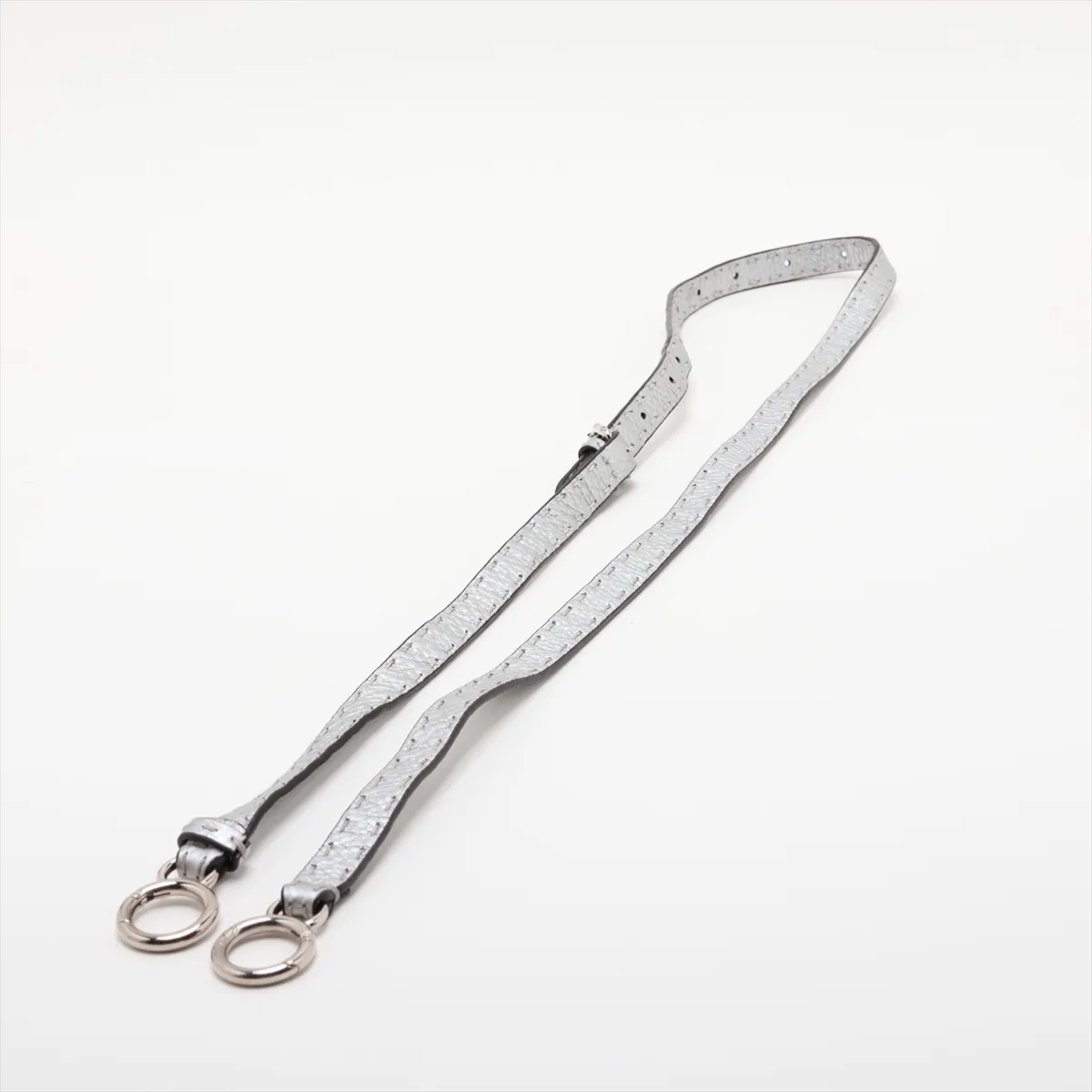 Selleria Mini Peekaboo 8BN244 Leather 2-Way Handbag, Silver — view 7