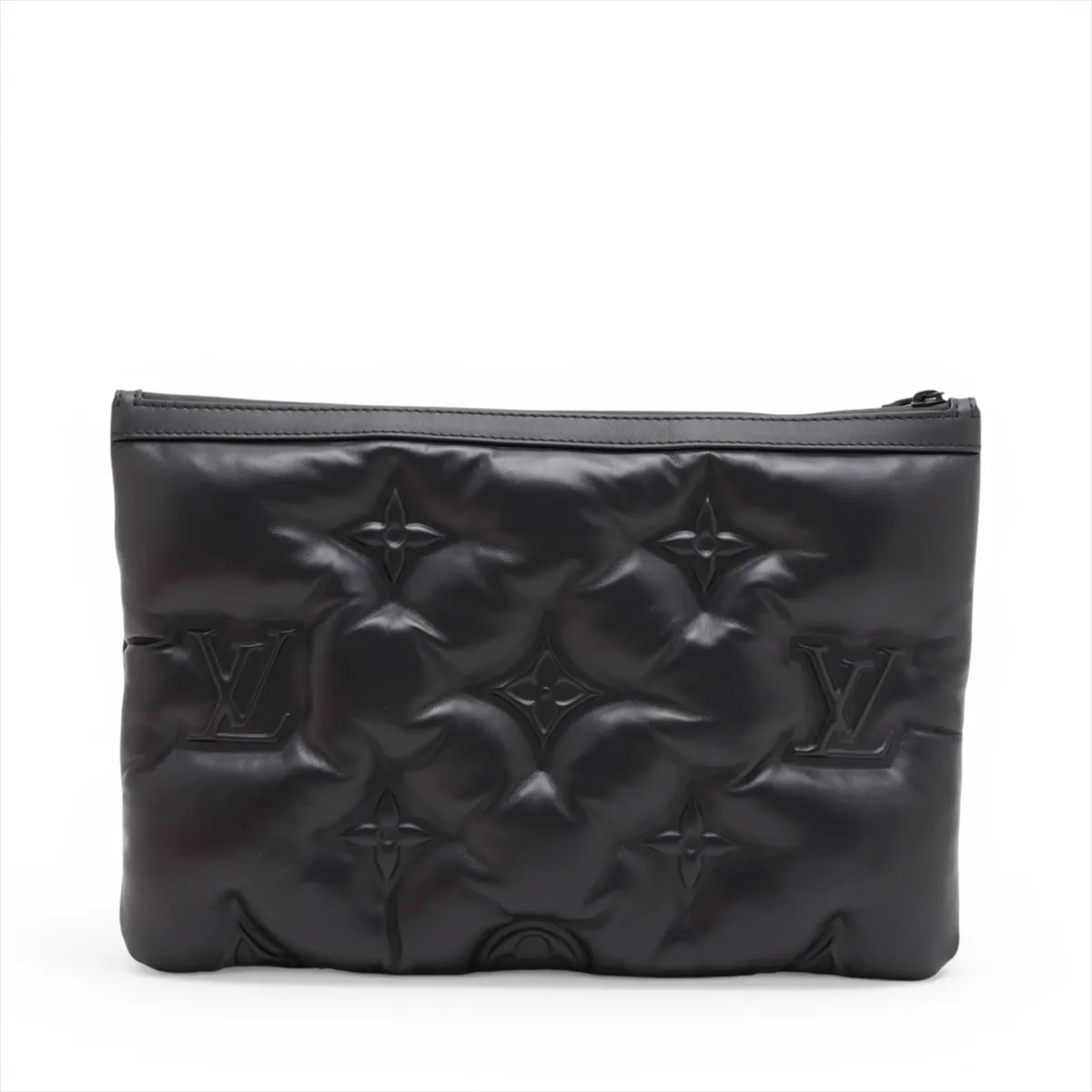 LV logo pochette A4 M68775 UB4148 Black — view 2