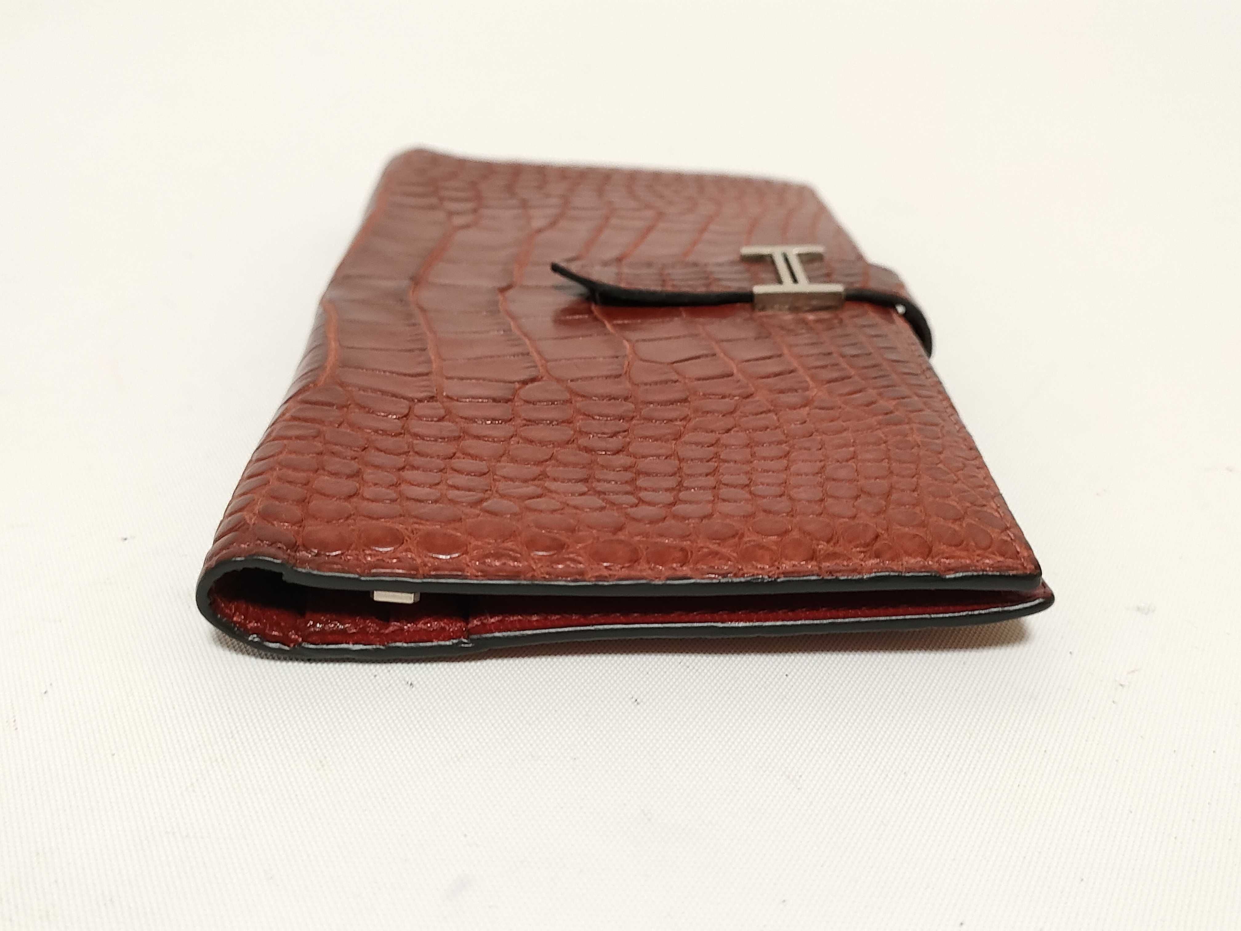 Bearn Classic Alligator Wallet E Rouge Silver Hardware — view 5