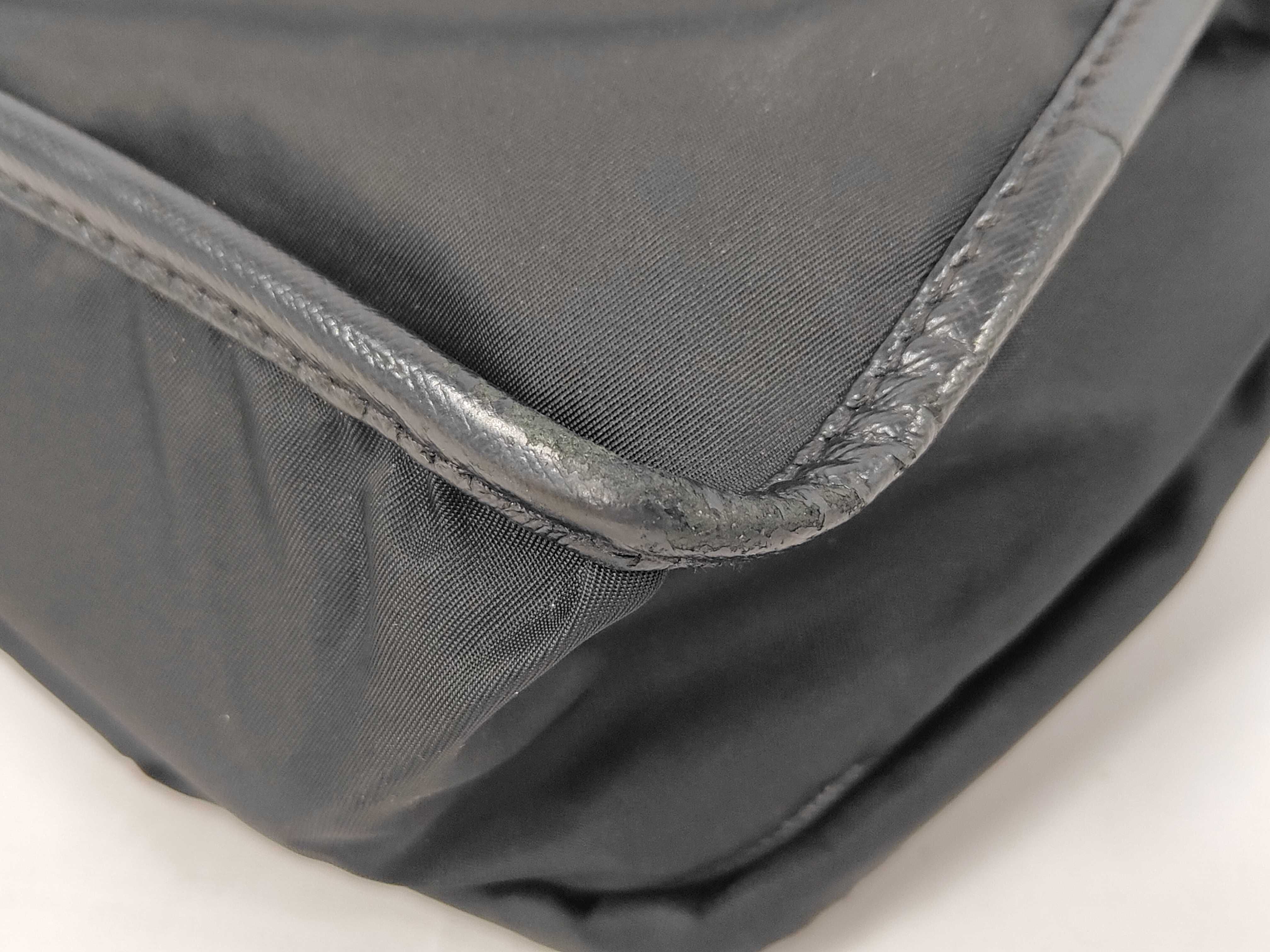 Shoulder Bag, Prada Shoulder Bag, Flap, Triangle Logo Plate, White Tag, Black Shoulder Bag — view 3