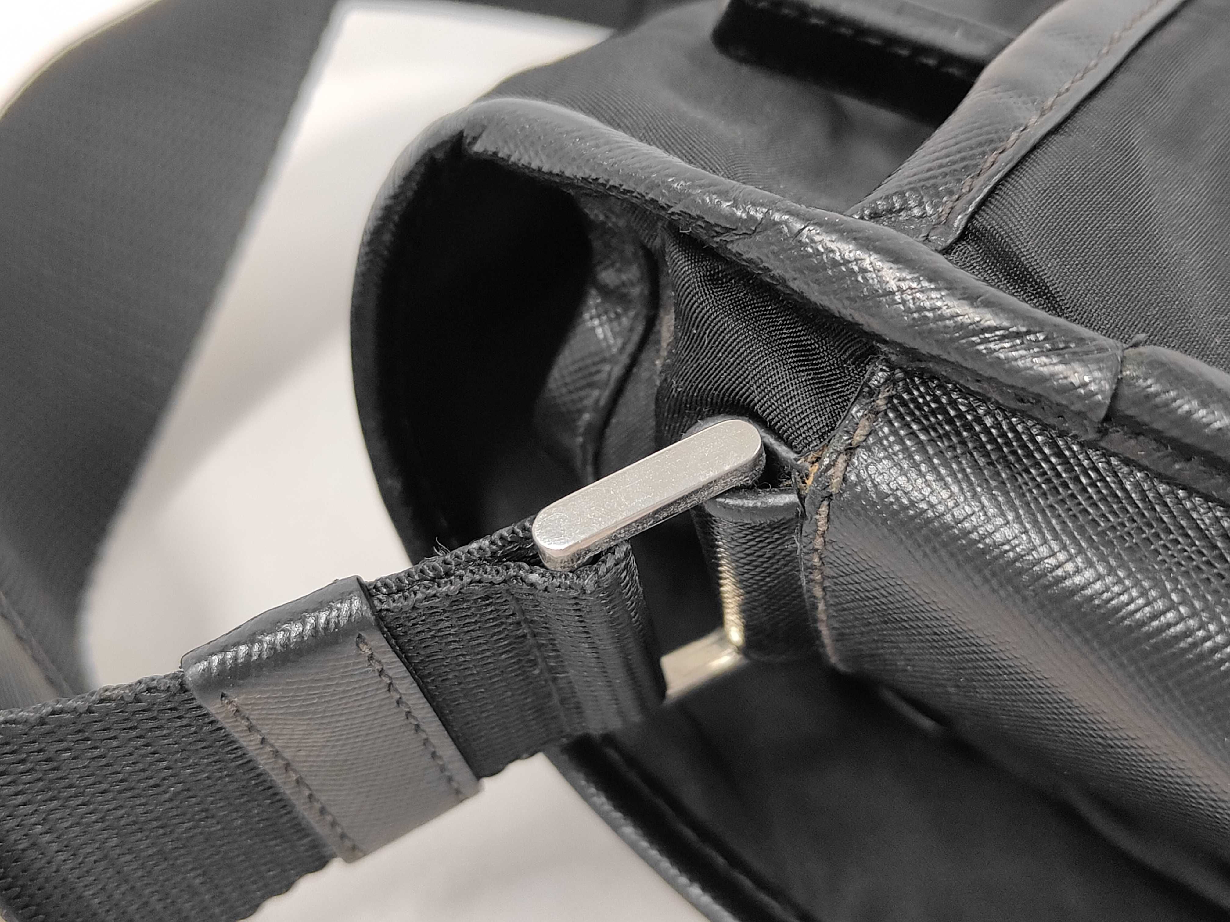 Shoulder Bag, Prada Shoulder Bag, Flap, Triangle Logo Plate, White Tag, Black Shoulder Bag — view 5