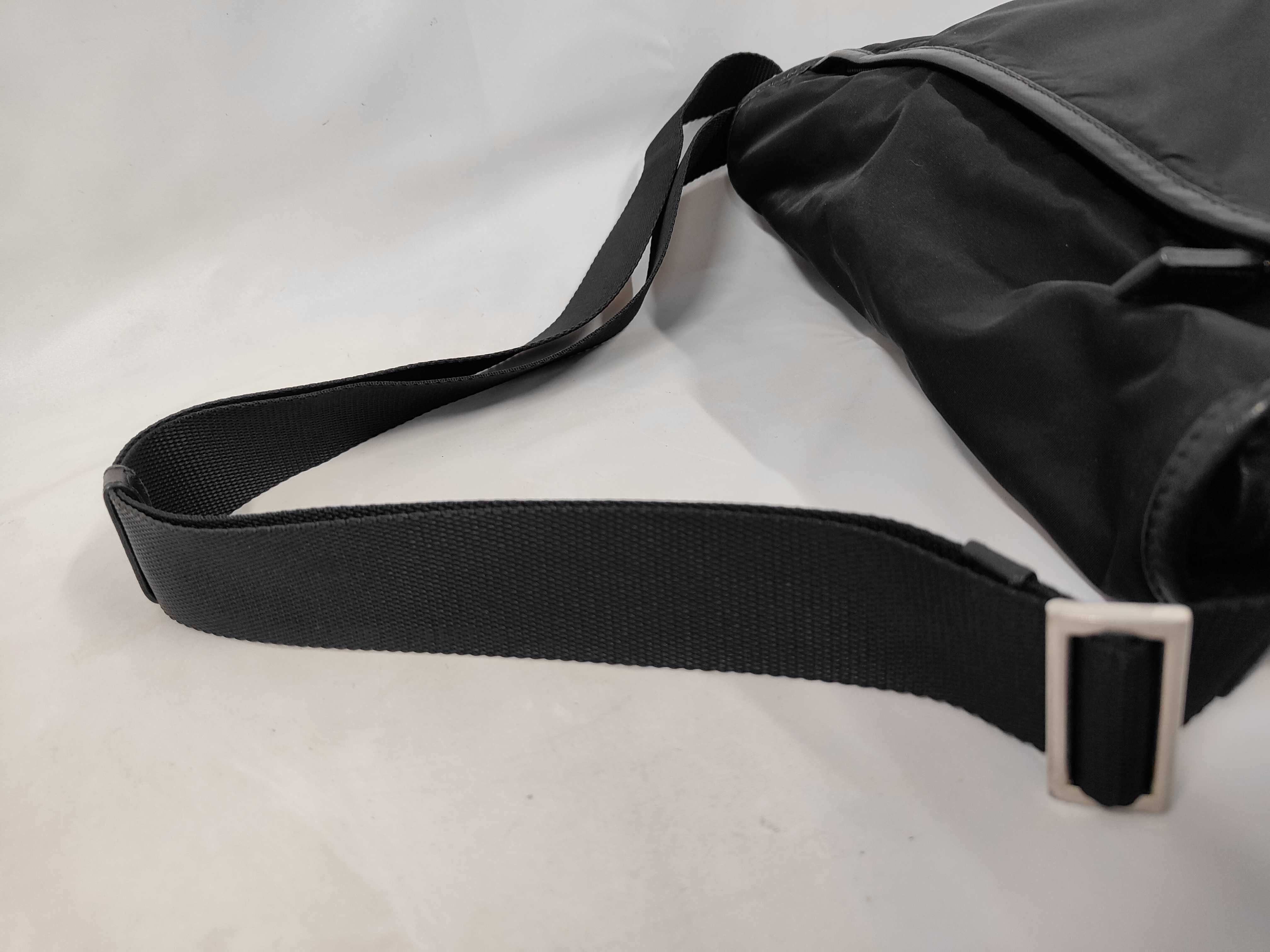 Shoulder Bag, Prada Shoulder Bag, Flap, Triangle Logo Plate, White Tag, Black Shoulder Bag — view 6