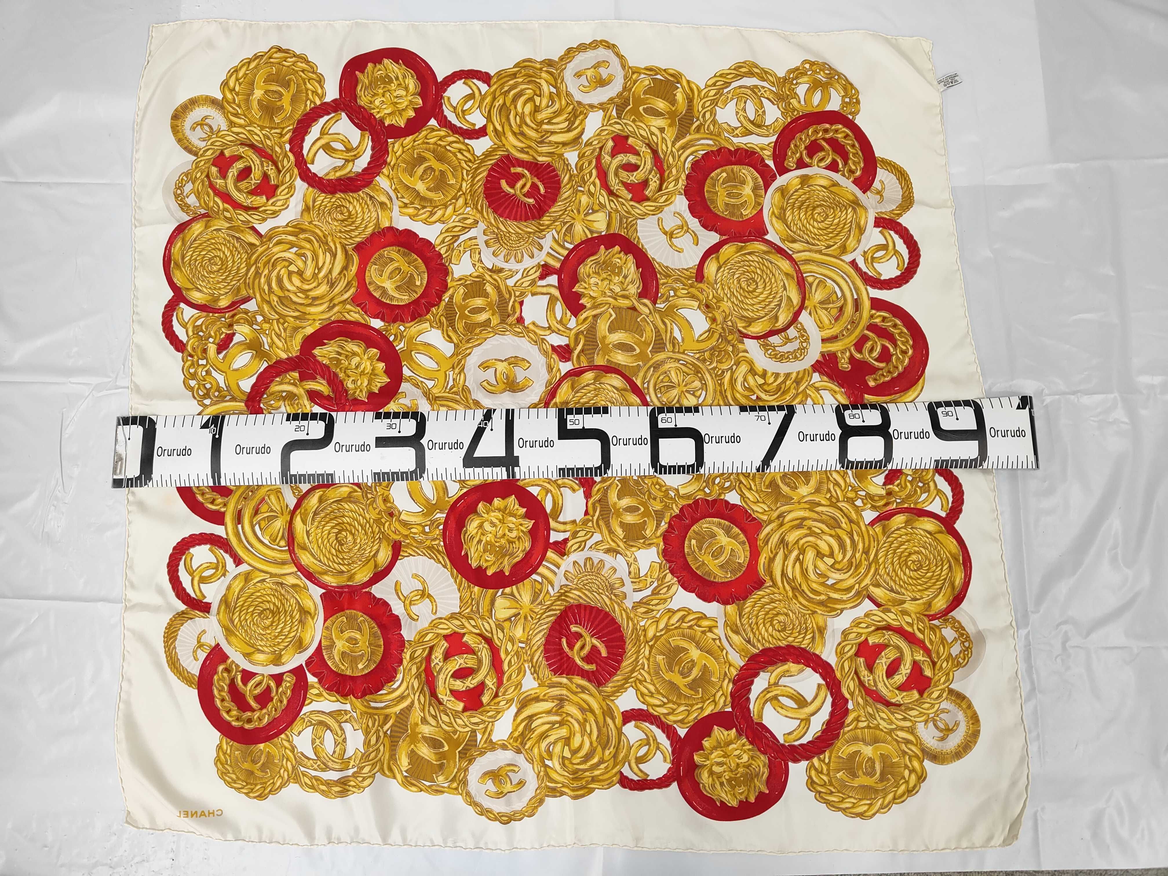 Coco Mark Icon Pattern Large Silk Scarf with Tag Other Accessories — view 2