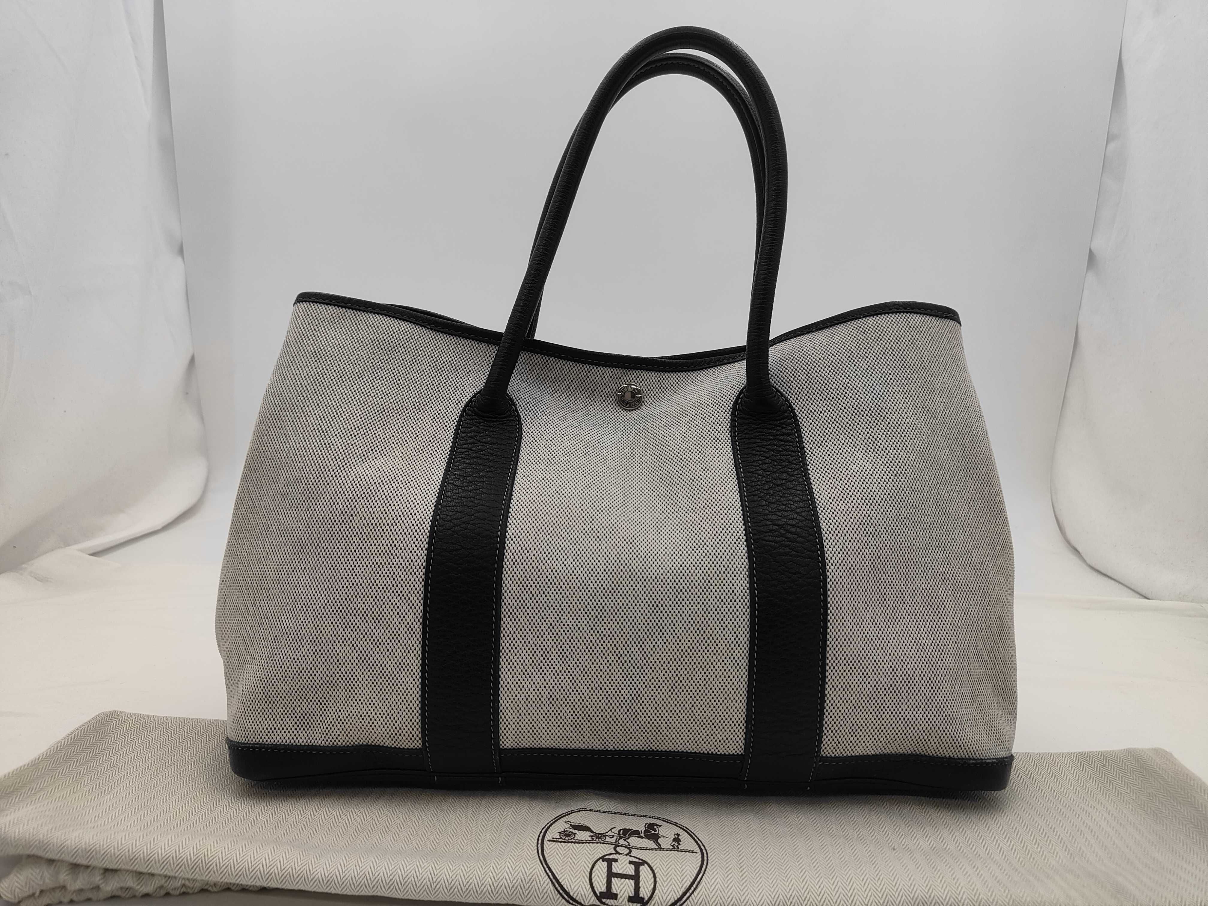 Garden Party PM Tote Bag Shoulder Bag Gray x Black Tote Bag