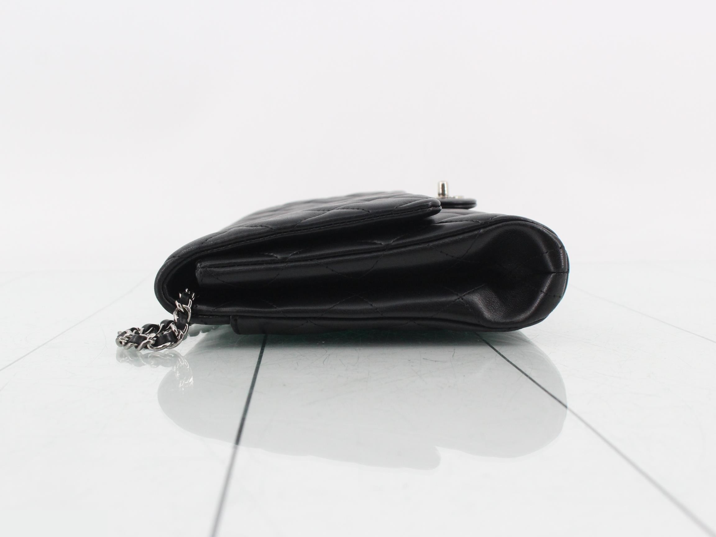 Matelassé Lambskin Turnlock Chain Semi-Shoulder Bag — view 4