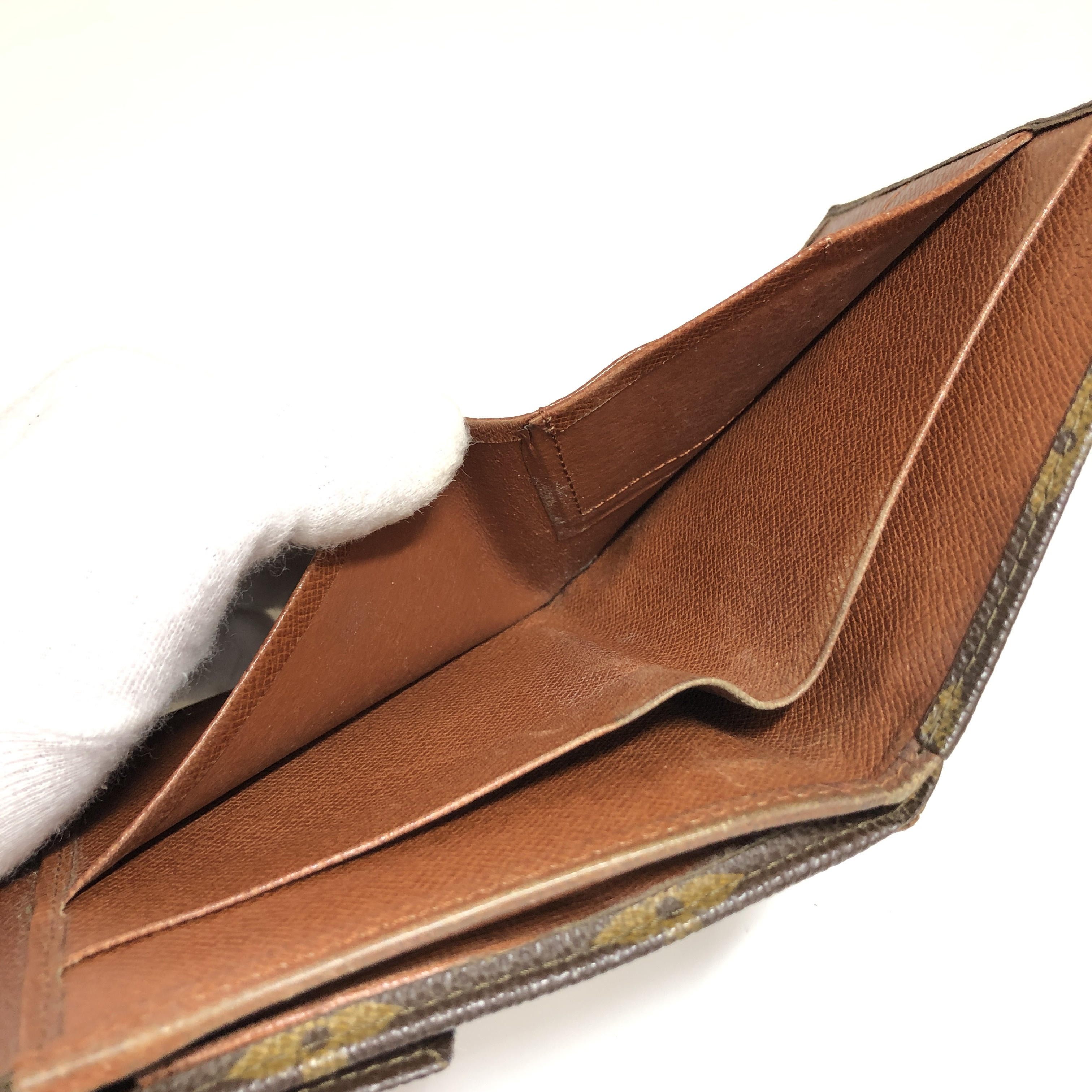 Monogram Portemonnaie Bifold Wallet M61660 (No stickiness) Compact Wallet 8910AN with coin purse, made in France. — view 12