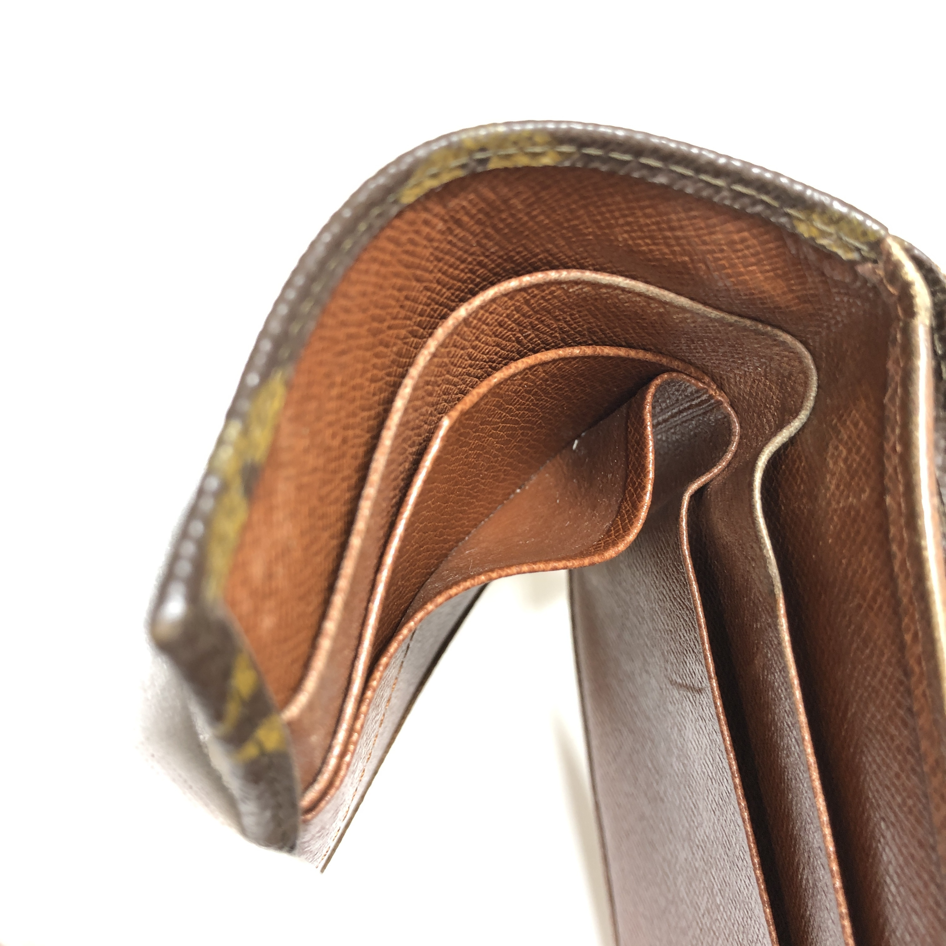 Monogram Portemonnaie Bifold Wallet M61660 (No stickiness) Compact Wallet 8910AN with coin purse, made in France. — view 13