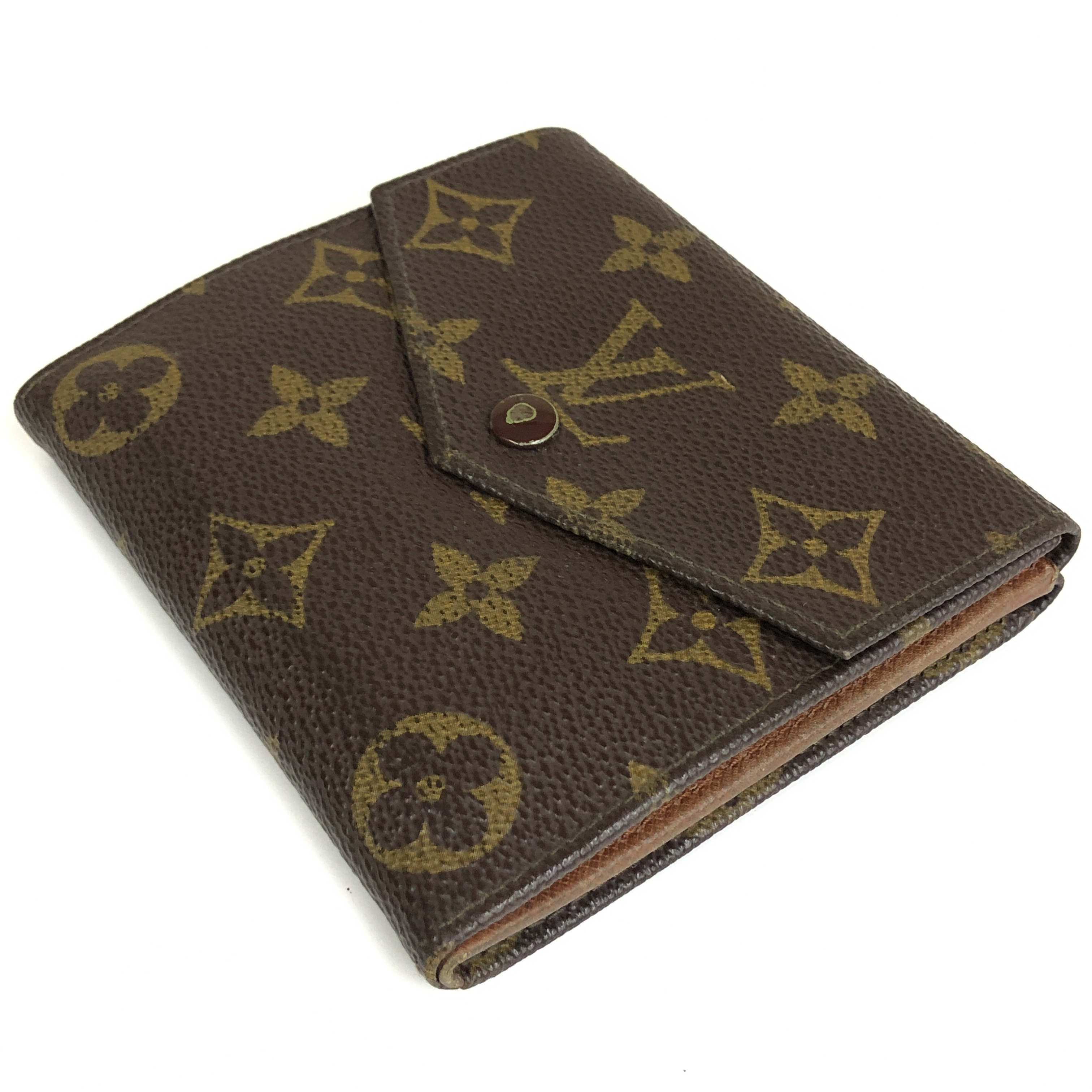Monogram Portemonnaie Bifold Wallet M61660 (No stickiness) Compact Wallet 8910AN with coin purse, made in France. — view 3
