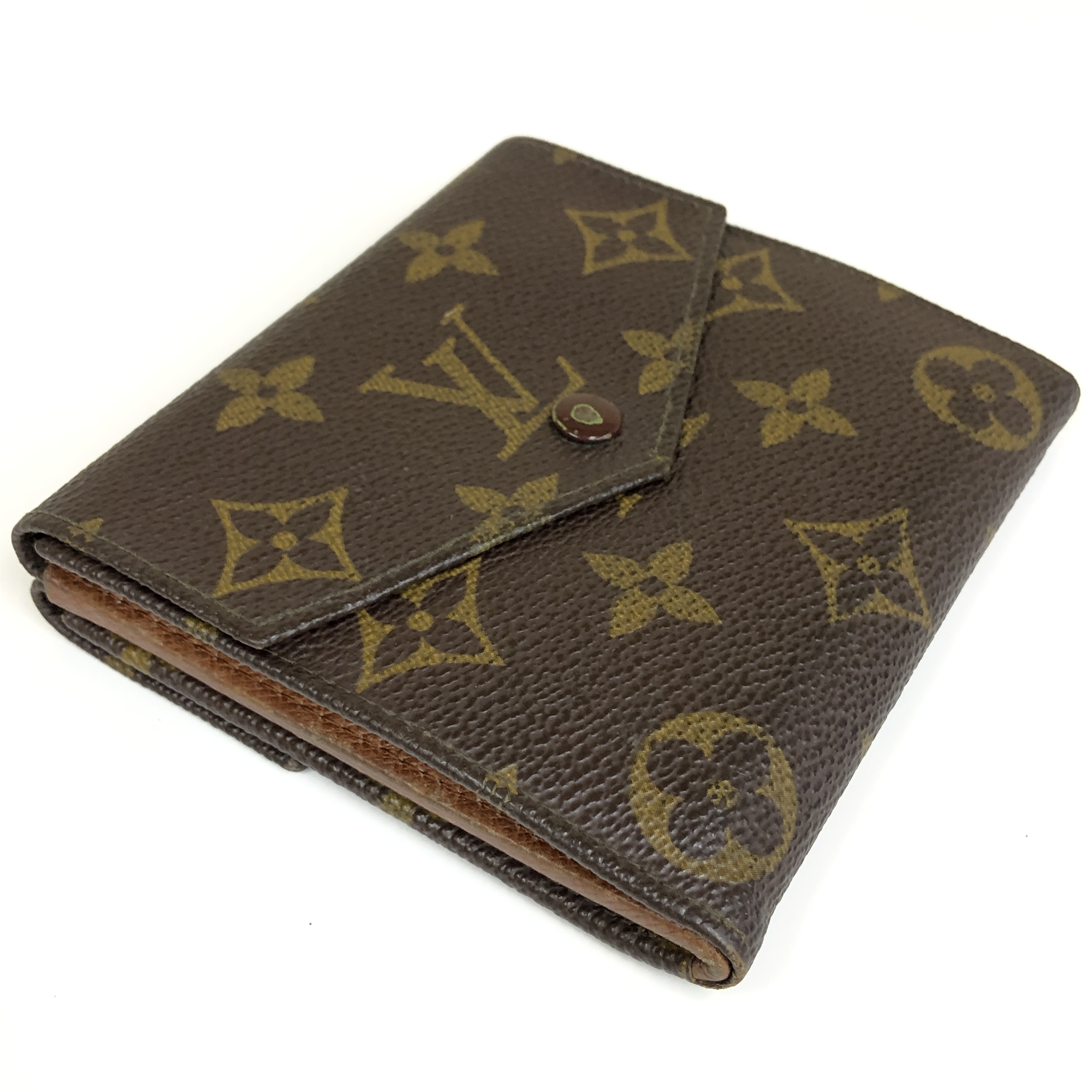 Monogram Portemonnaie Bifold Wallet M61660 (No stickiness) Compact Wallet 8910AN with coin purse, made in France. — view 4